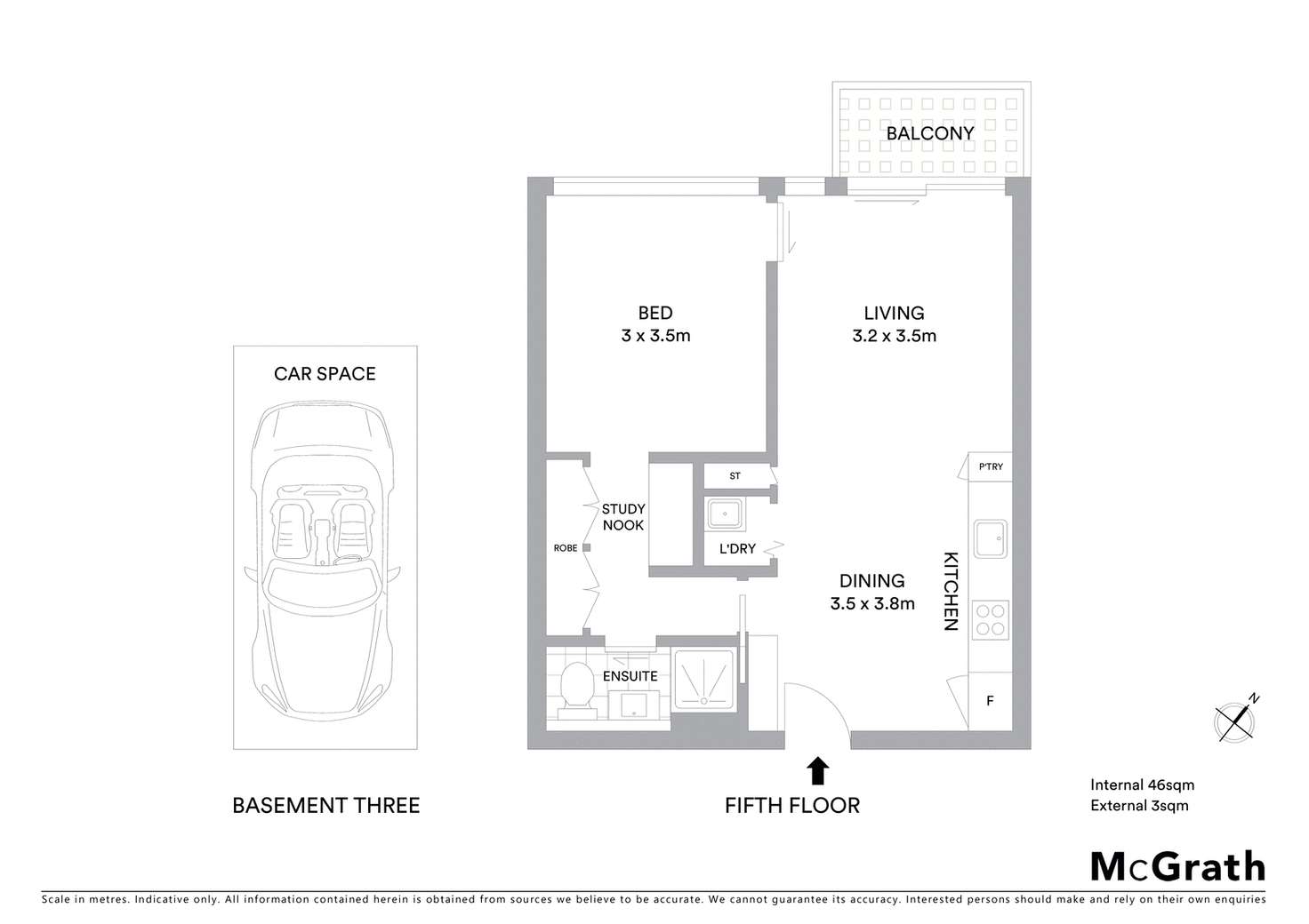 Floorplan of Homely apartment listing, 503/97-103 Flemington Road, North Melbourne VIC 3051