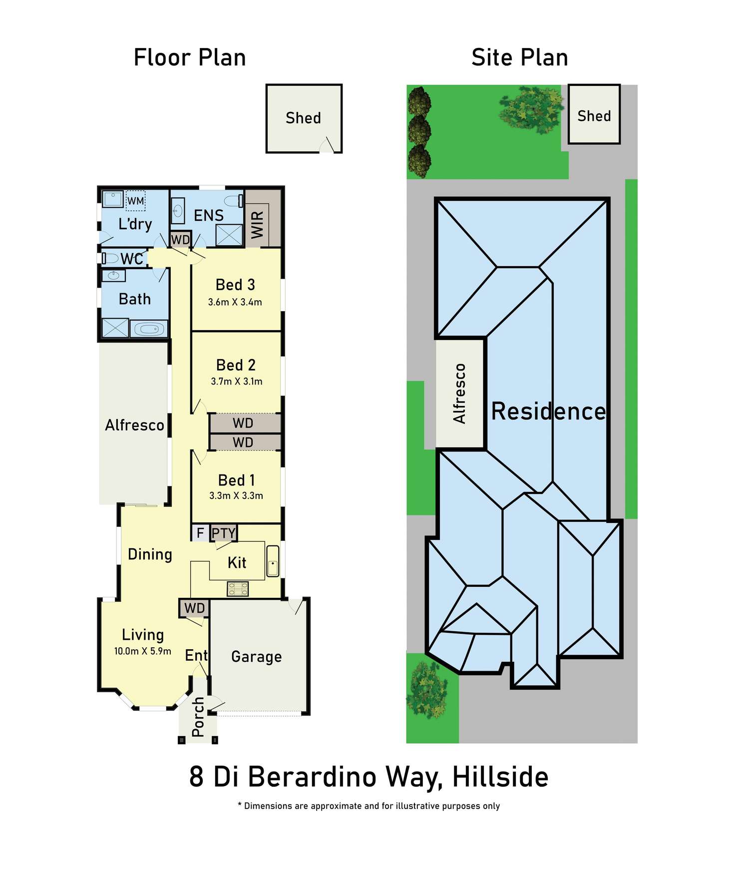 Floorplan of Homely unit listing, 8 Di Berardino Way, Hillside VIC 3037