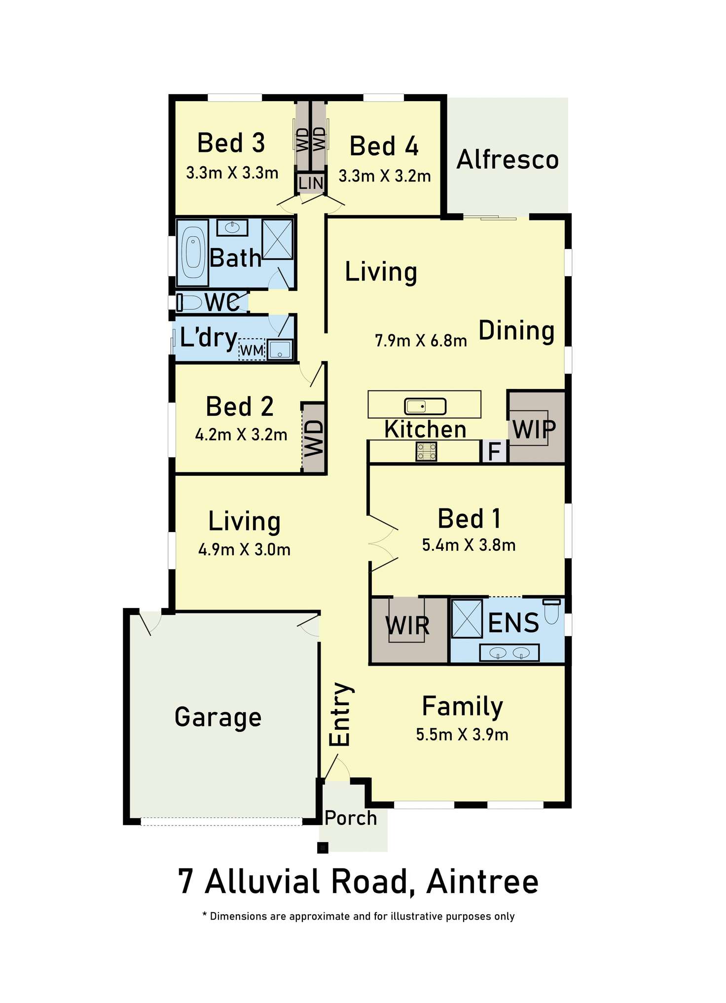 Floorplan of Homely house listing, 7 Alluvial Road, Aintree VIC 3336