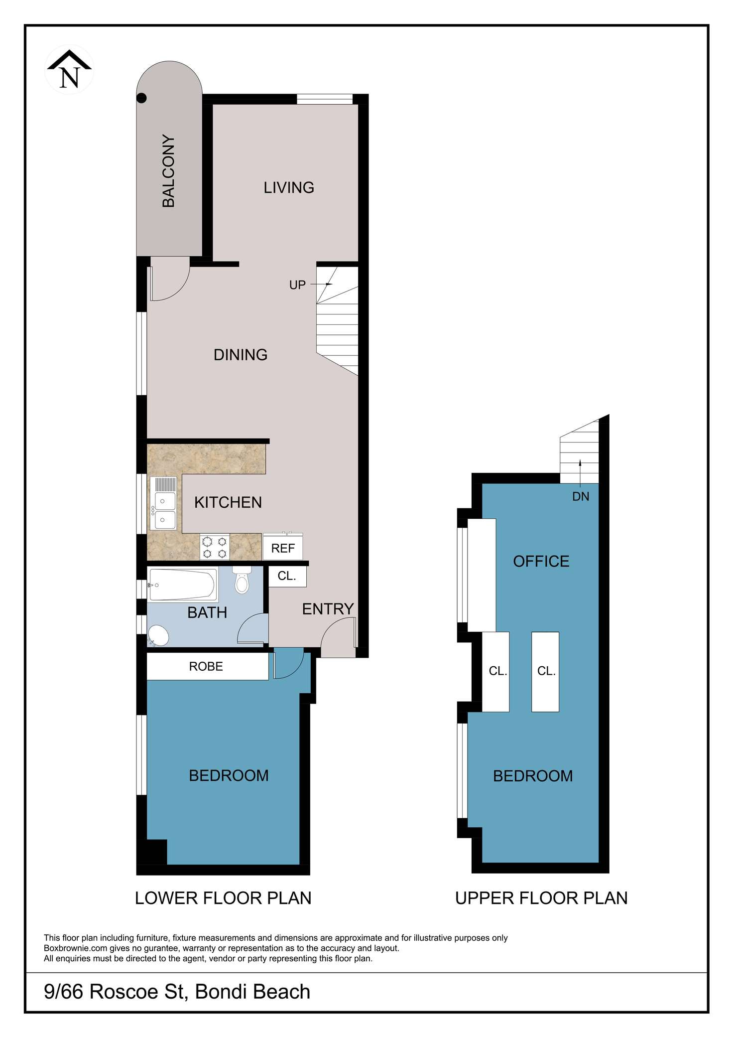 Floorplan of Homely apartment listing, 9/66 Roscoe Street, Bondi Beach NSW 2026