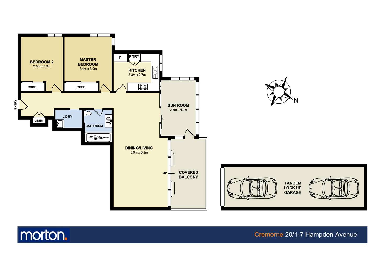 Floorplan of Homely apartment listing, 20/1-7 Hampden Avenue, Cremorne NSW 2090