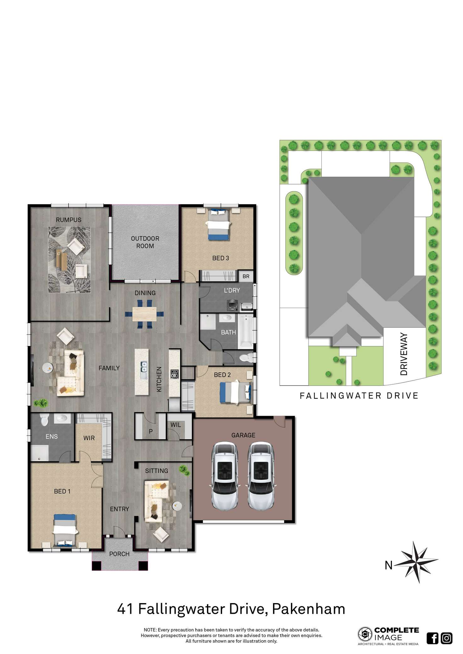 Floorplan of Homely house listing, 41 Fallingwater Drive, Pakenham VIC 3810