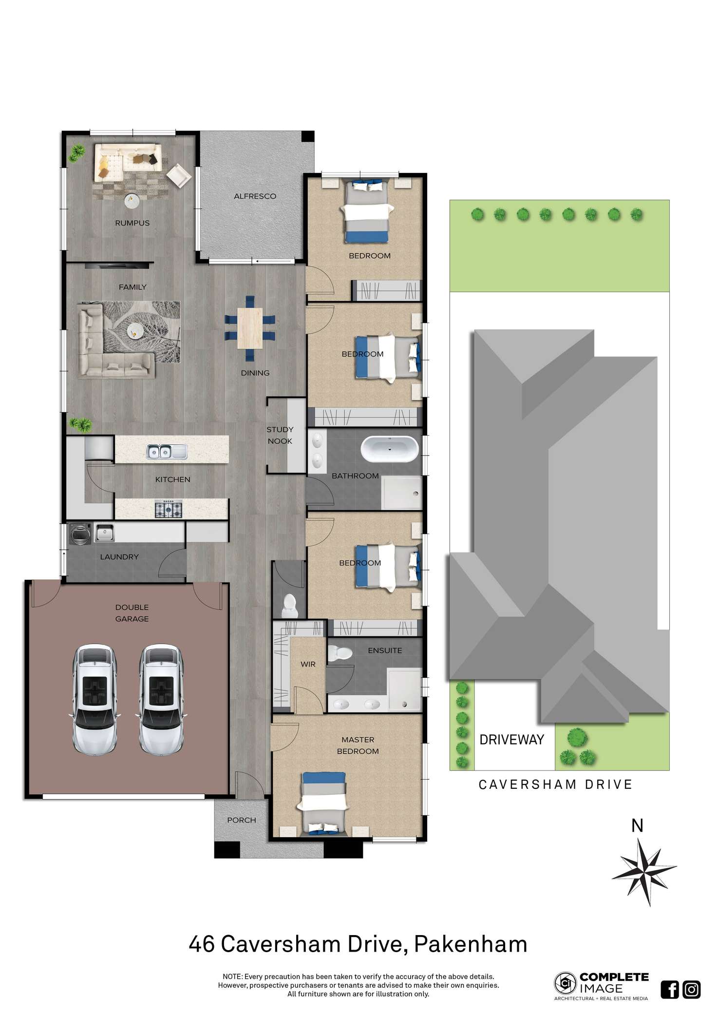 Floorplan of Homely house listing, 46 Caversham Drive, Pakenham VIC 3810