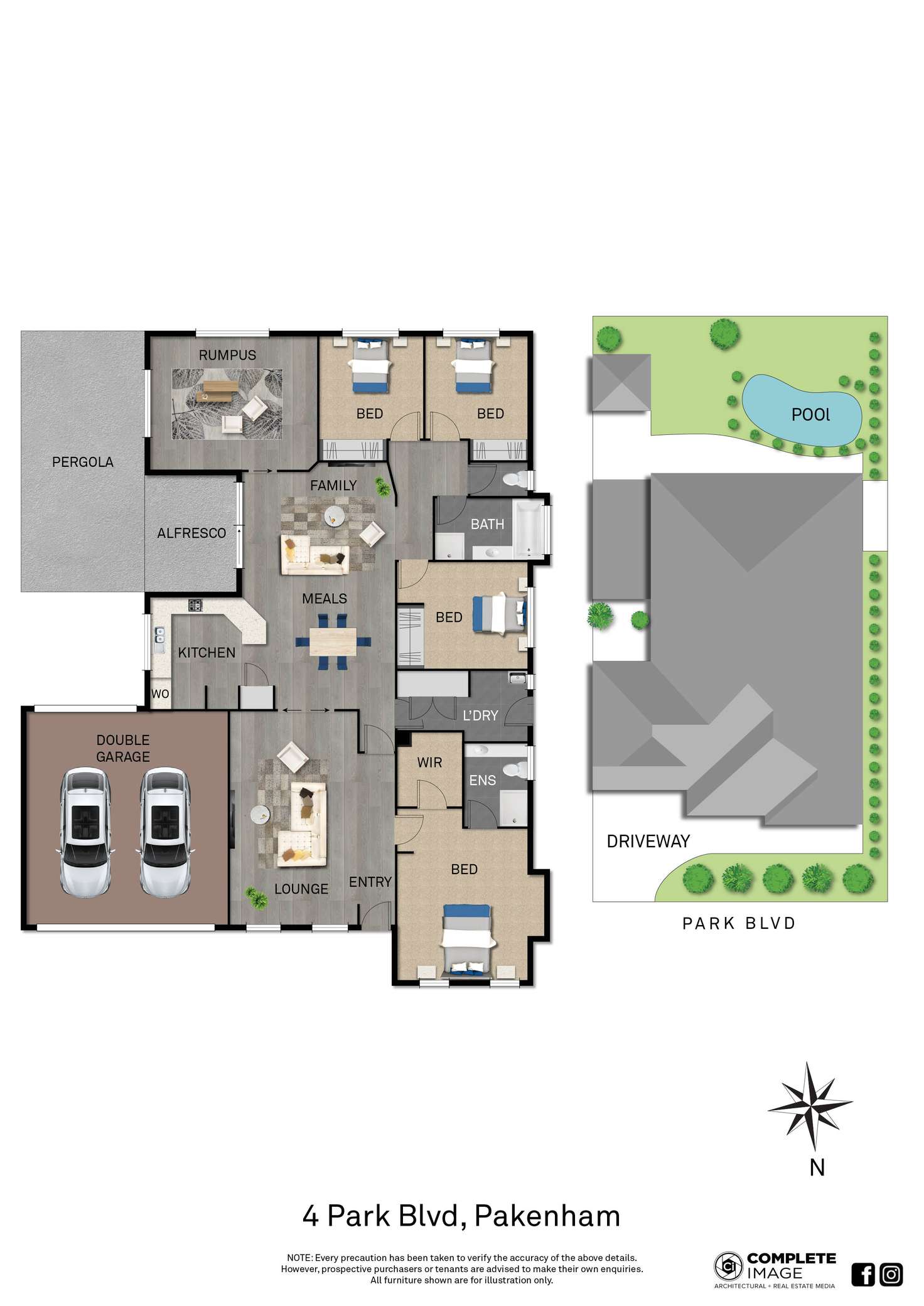 Floorplan of Homely house listing, 4 Park Boulevard, Pakenham VIC 3810