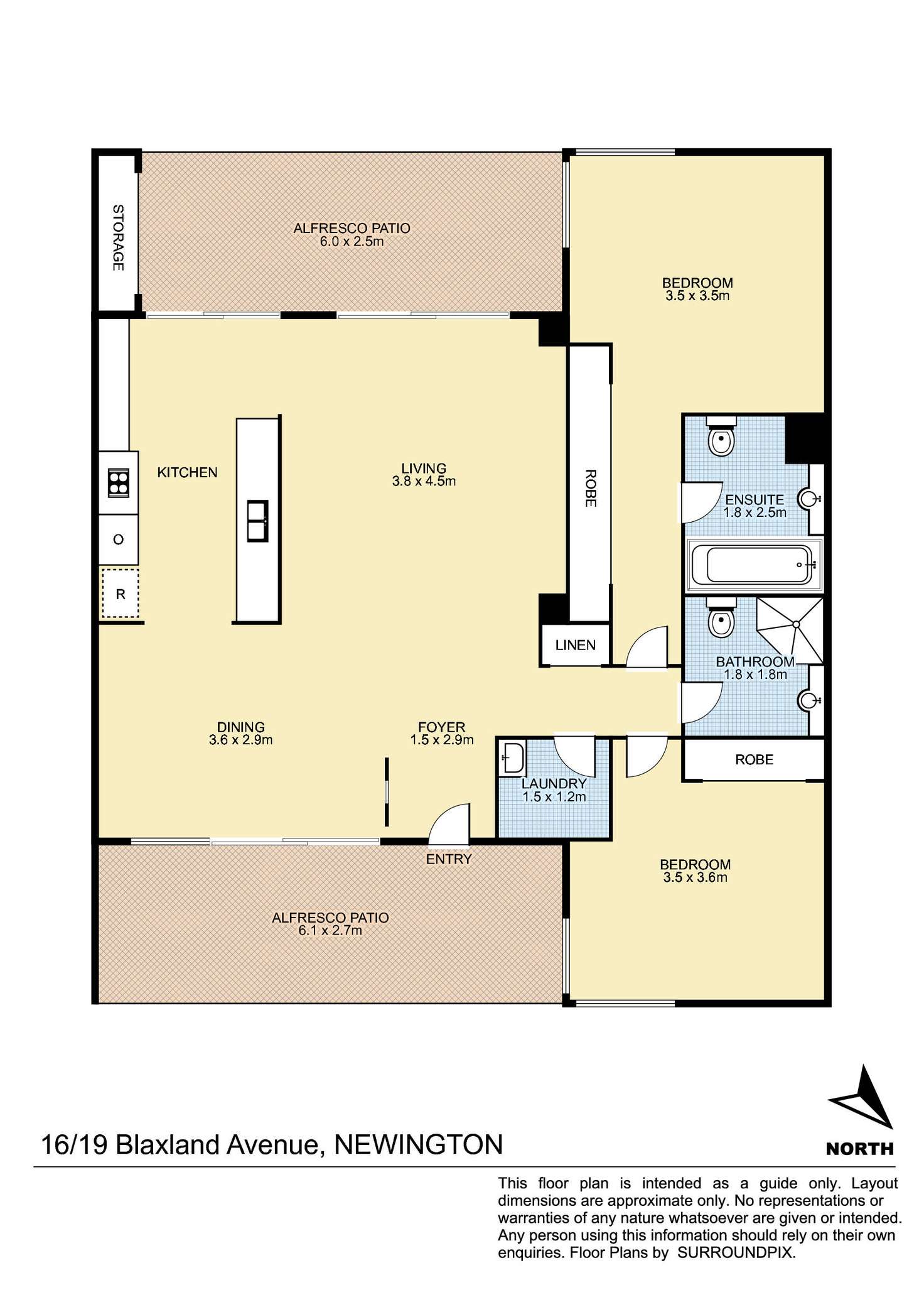 Floorplan of Homely apartment listing, 16/19 Blaxland Avenue, Newington NSW 2127