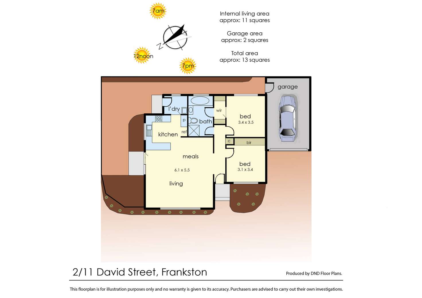 Floorplan of Homely unit listing, 2/11 David Street, Frankston VIC 3199