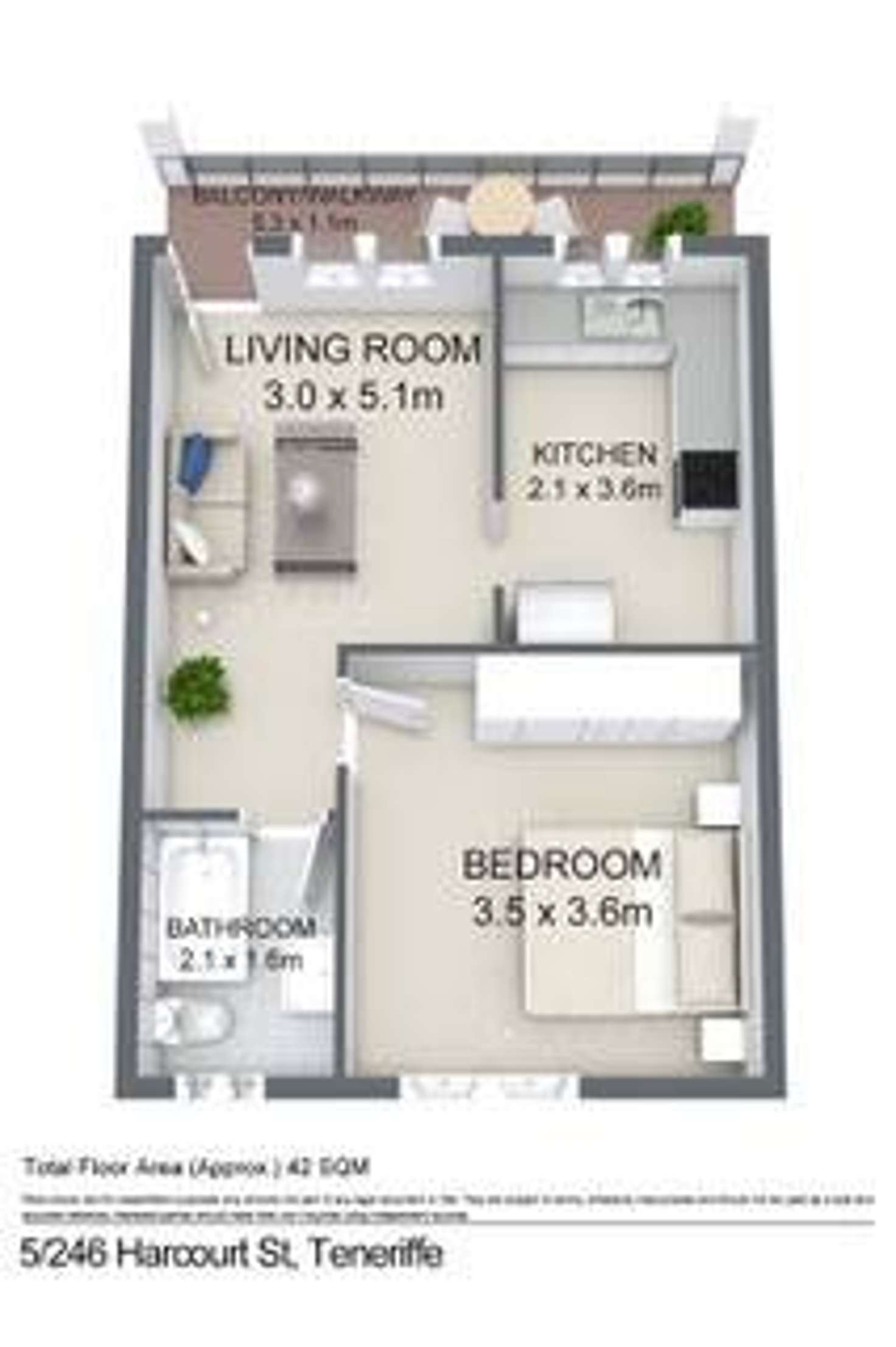Floorplan of Homely apartment listing, 8/246 Harcourt Street, New Farm QLD 4005
