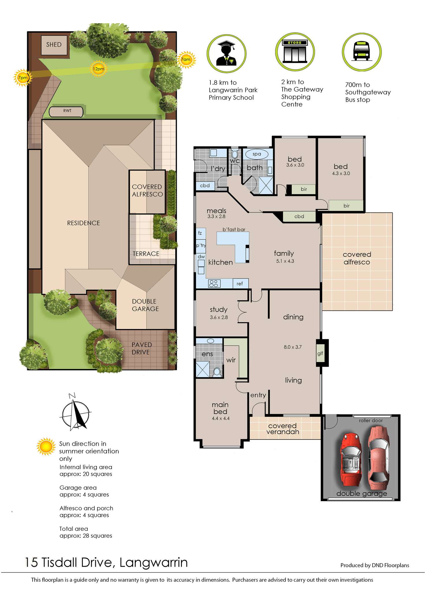 Floorplan of Homely house listing, 15 Tisdall Drive, Langwarrin VIC 3910