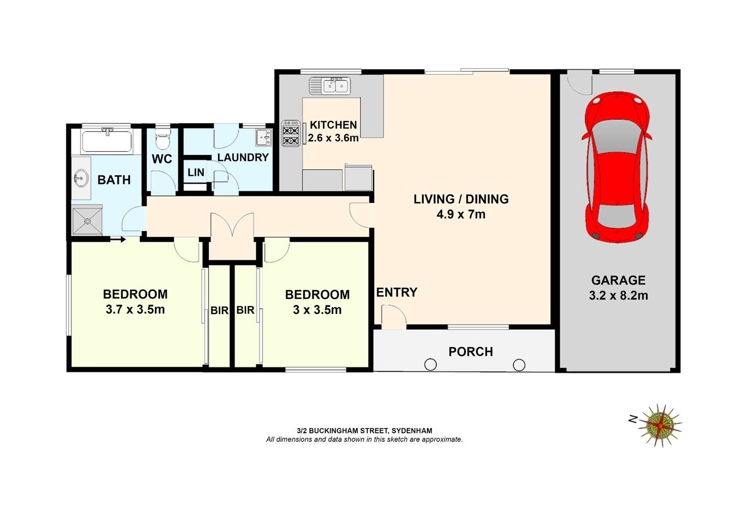 Floorplan of Homely unit listing, 3/2 Buckingham Street, Sydenham VIC 3037