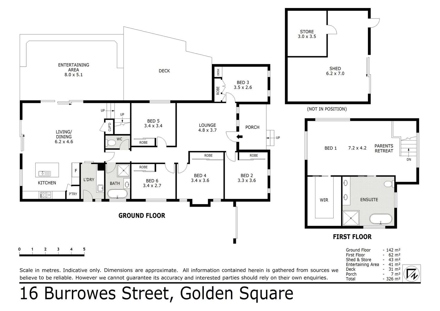 Floorplan of Homely house listing, 16 Burrowes Street, Golden Square VIC 3555