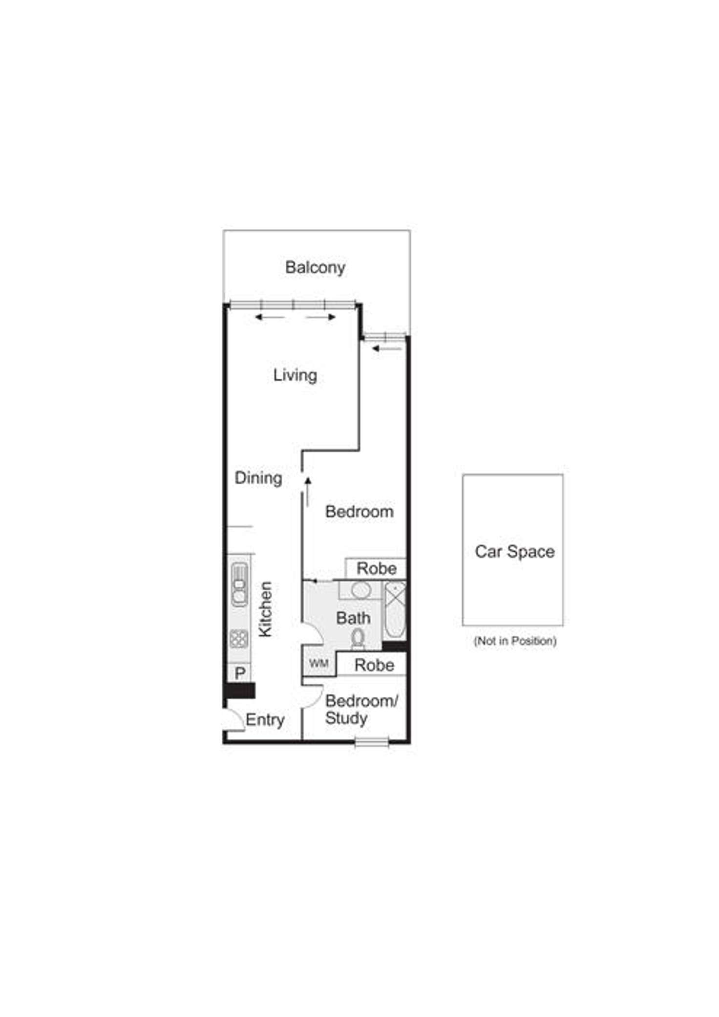 Floorplan of Homely apartment listing, 501/99 Nott Street, Port Melbourne VIC 3207