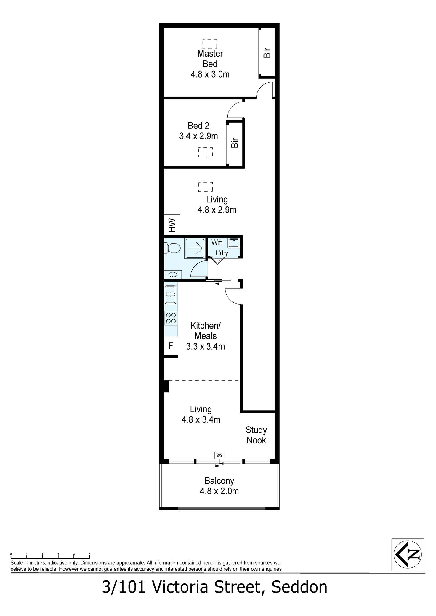 Floorplan of Homely apartment listing, 3/101 Victoria Street, Seddon VIC 3011