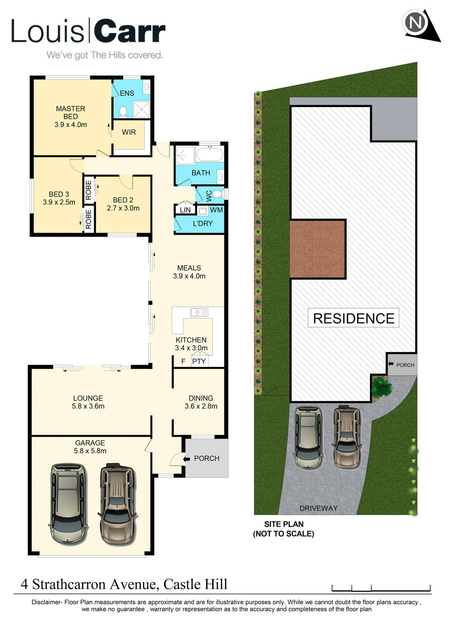 Floorplan of Homely semiDetached listing, 4 Strathcarron Avenue, Castle Hill NSW 2154