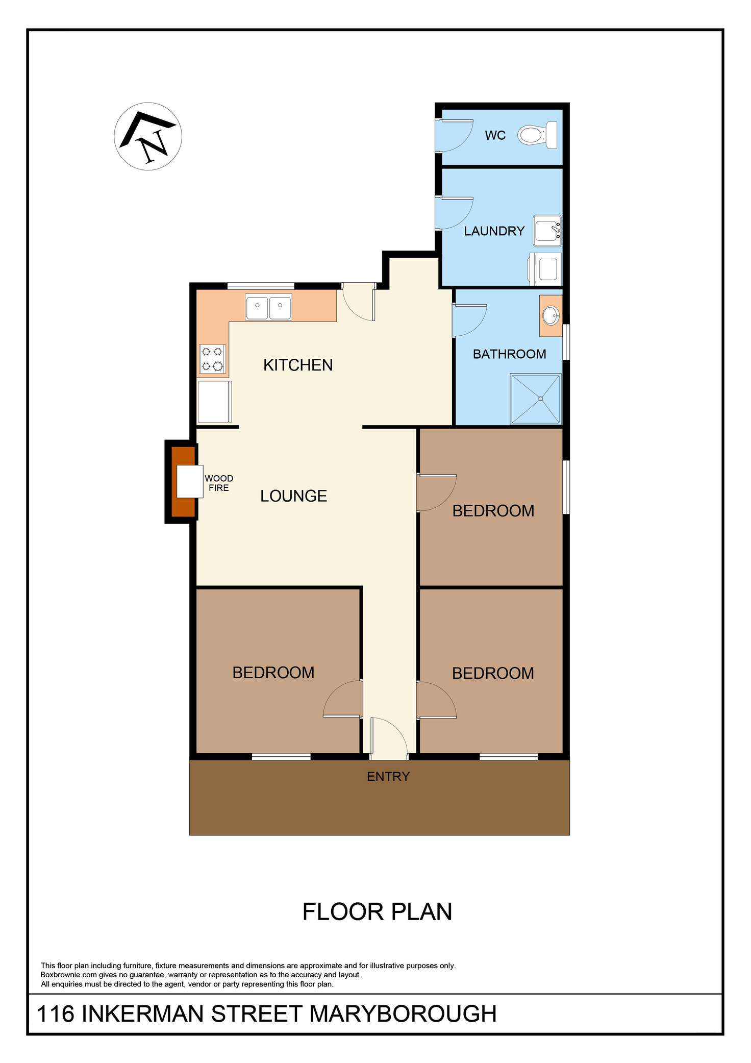 Floorplan of Homely house listing, 116 Inkerman Street, Maryborough VIC 3465