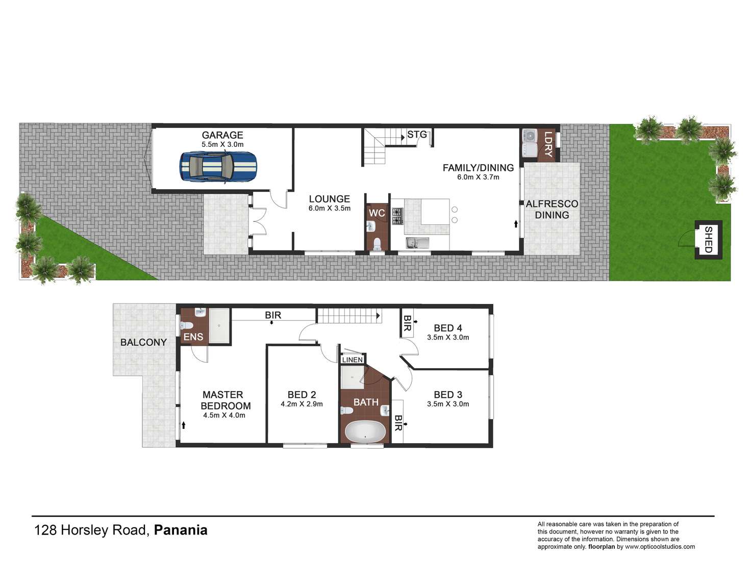 Floorplan of Homely semiDetached listing, 128 Horsley Road, Panania NSW 2213