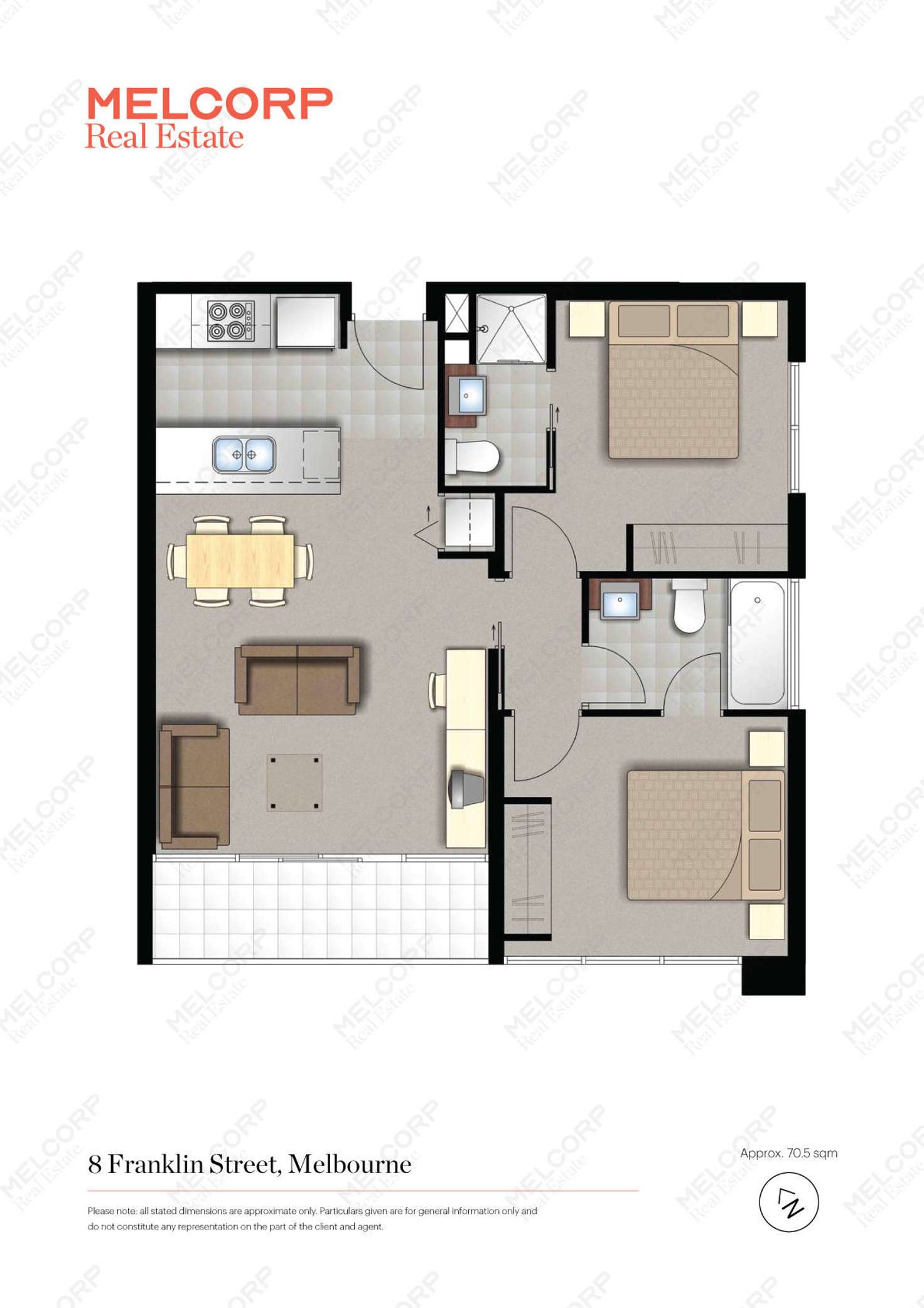 Floorplan of Homely unit listing, 2902/8 Franklin Street, Melbourne VIC 3000