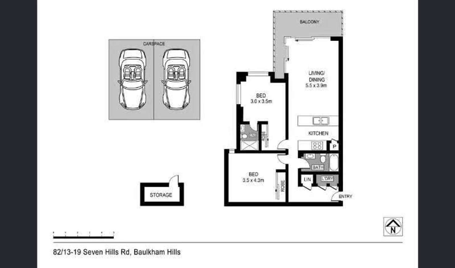 Floorplan of Homely apartment listing, 82/13-19 Seven Hills Road, Baulkham Hills NSW 2153