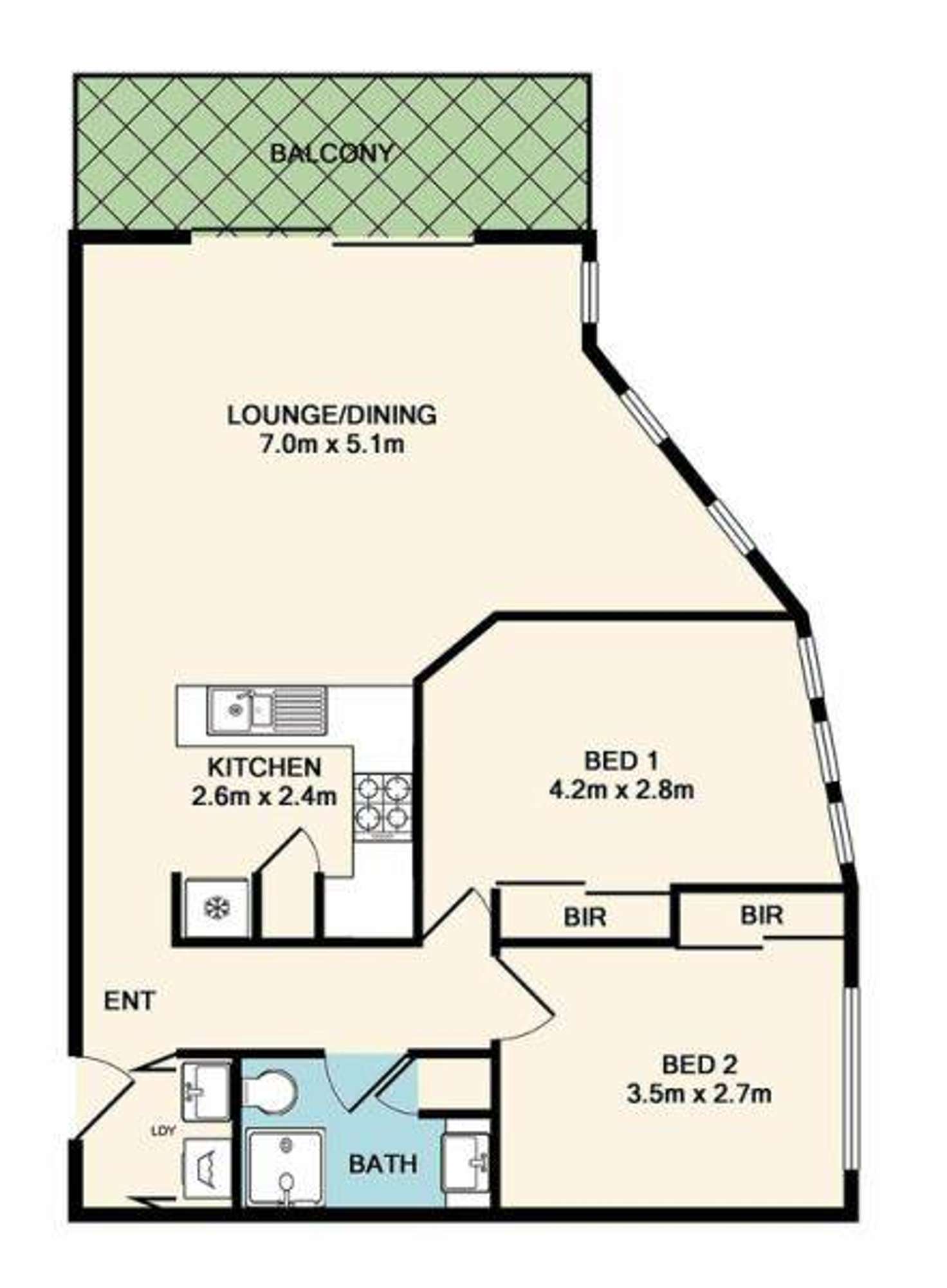 Floorplan of Homely apartment listing, 14/102-106 St Georges Road, Preston VIC 3072