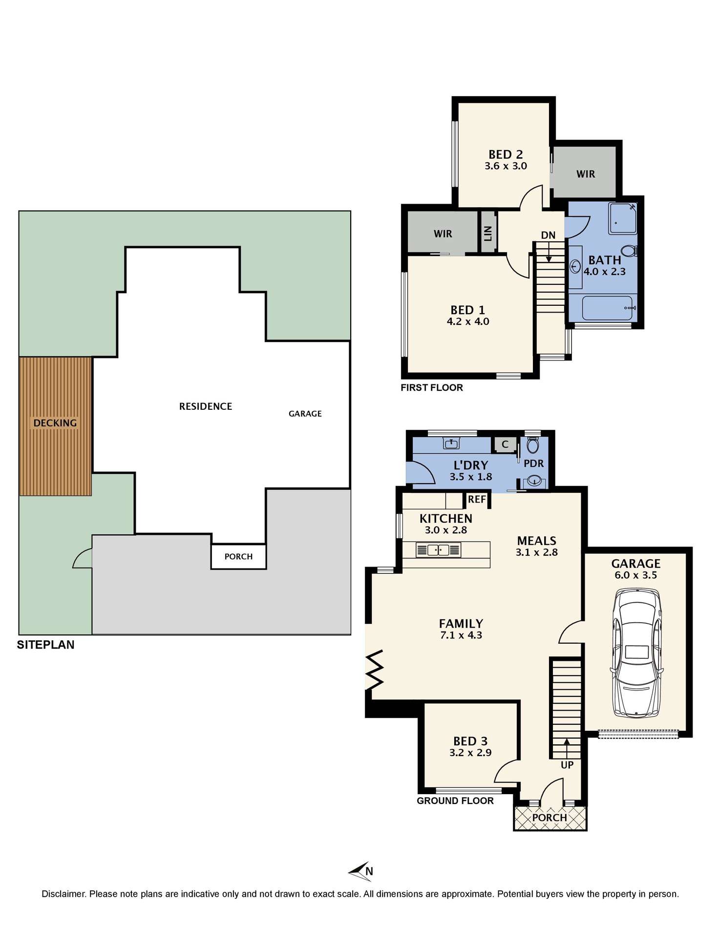 Floorplan of Homely townhouse listing, 3/32 Pershing Street, Reservoir VIC 3073