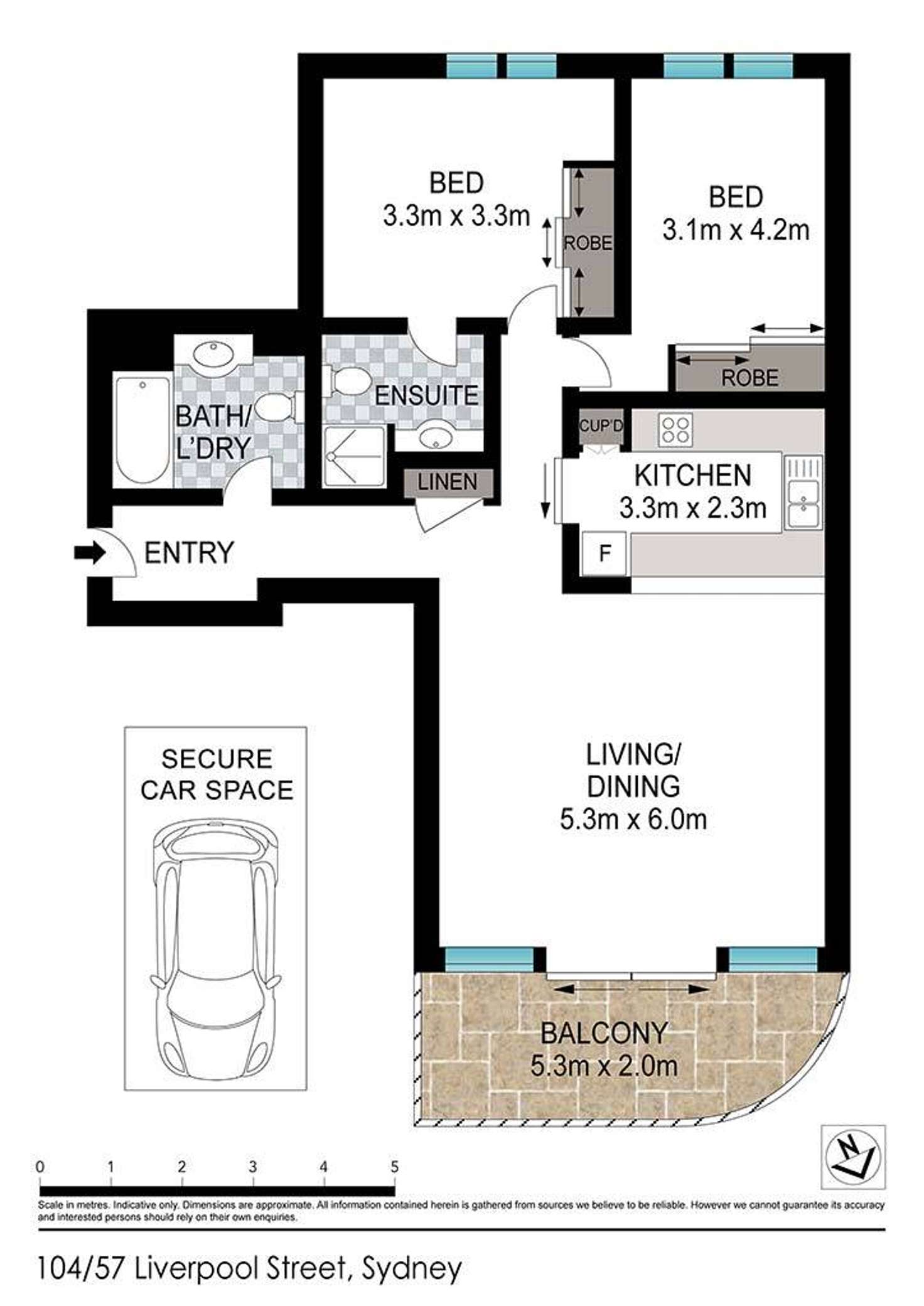 Floorplan of Homely apartment listing, Level 10/57-67 Liverpool Street, Sydney NSW 2000