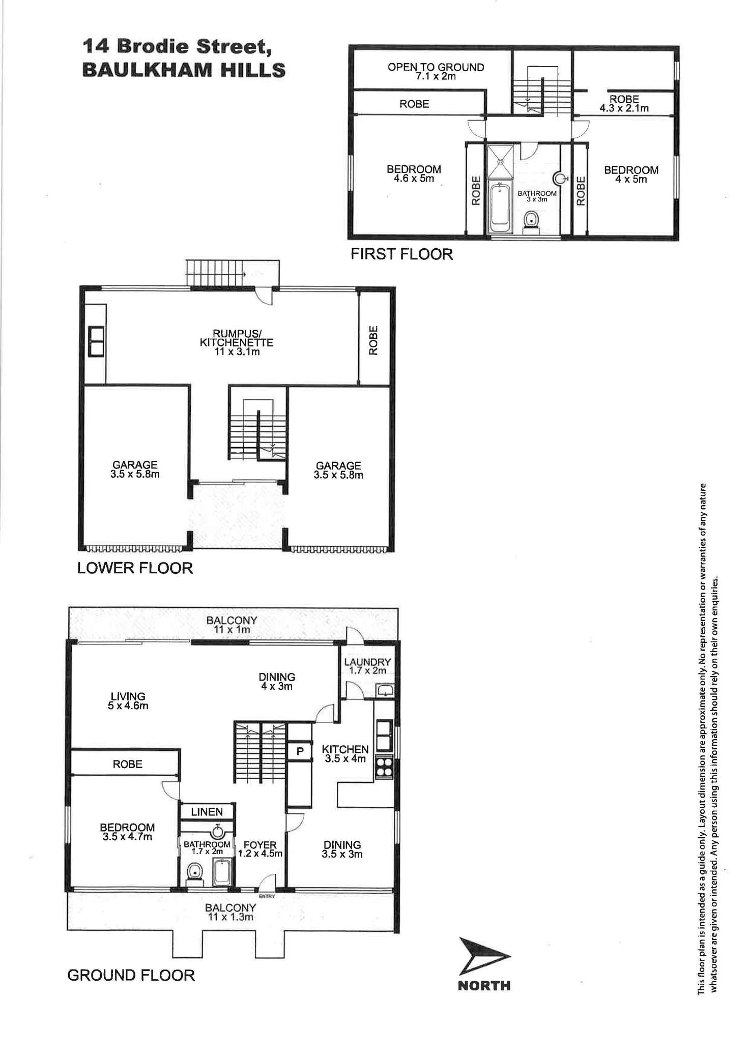 Floorplan of Homely house listing, 14 Brodie Street, Baulkham Hills NSW 2153