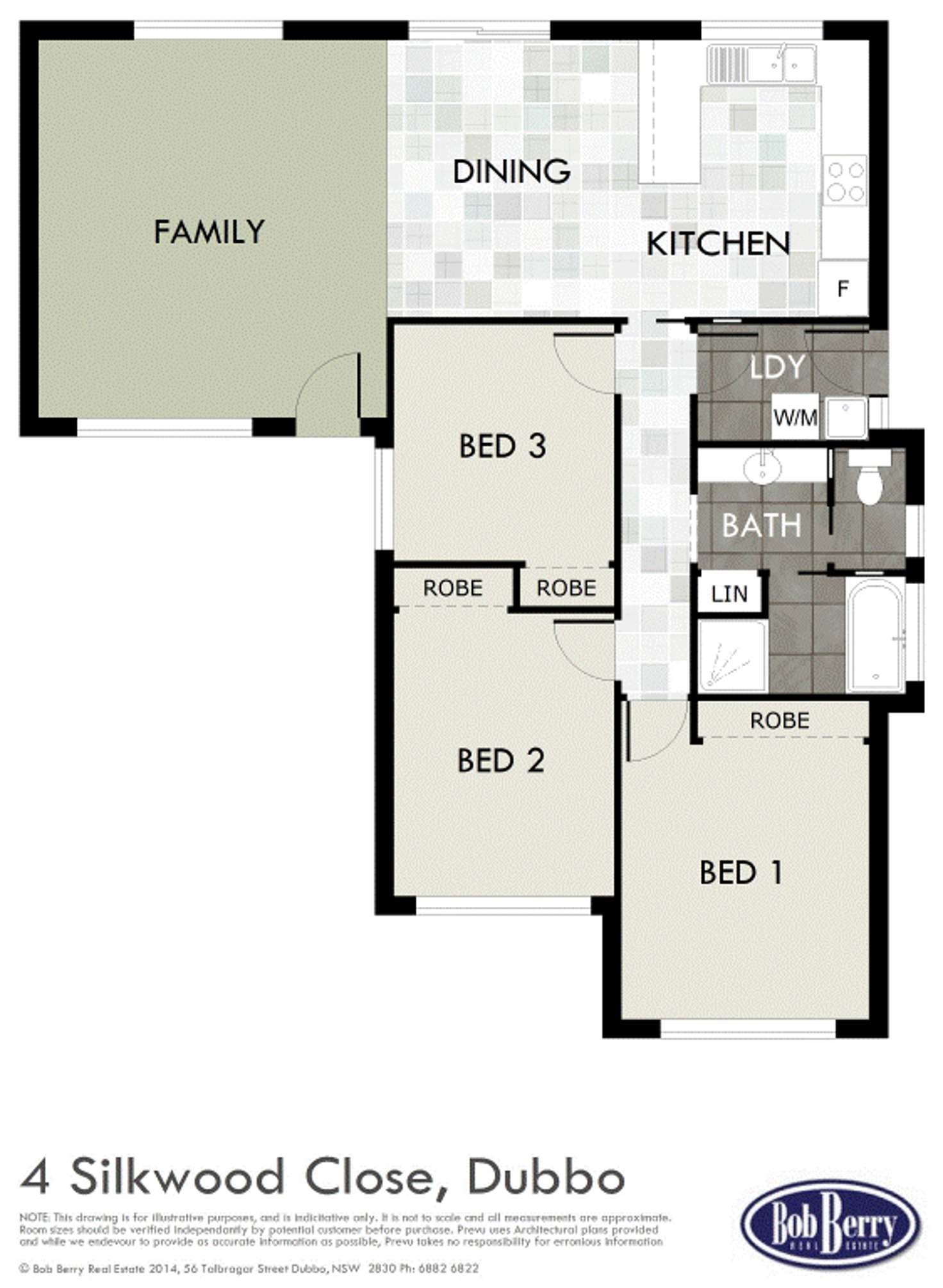 Floorplan of Homely house listing, 4 Silkwood Close, Dubbo NSW 2830