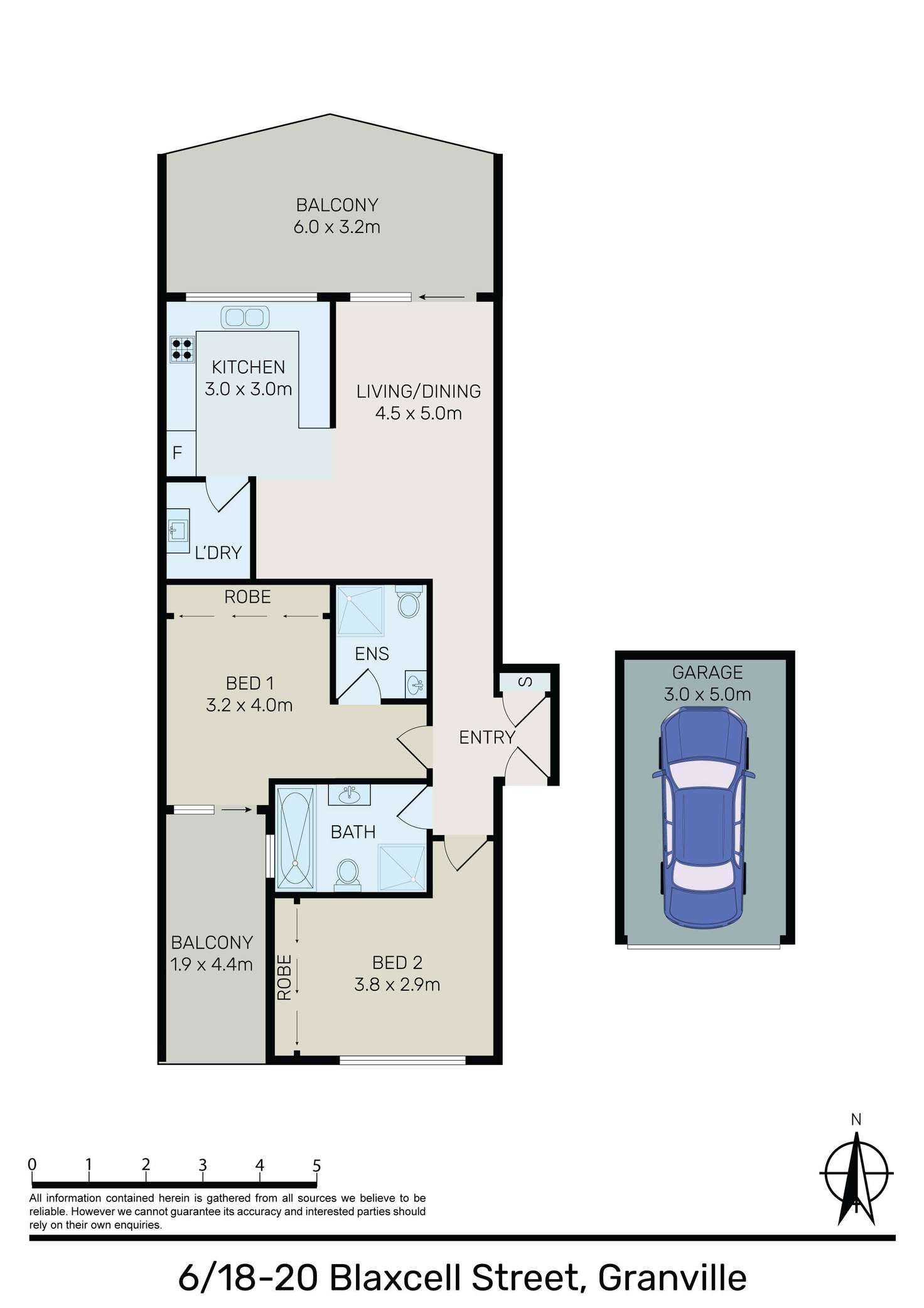 Floorplan of Homely unit listing, 6/18-20 Blaxcell Street, Granville NSW 2142