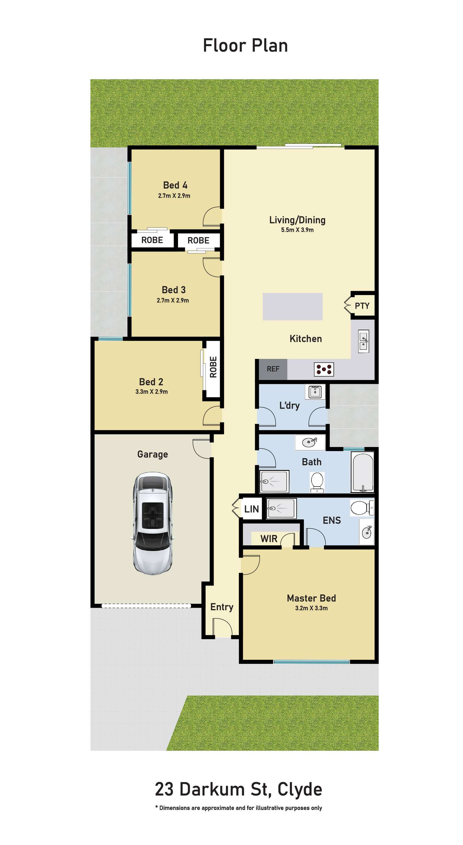 Floorplan of Homely house listing, 23 Darkum Street, Clyde VIC 3978