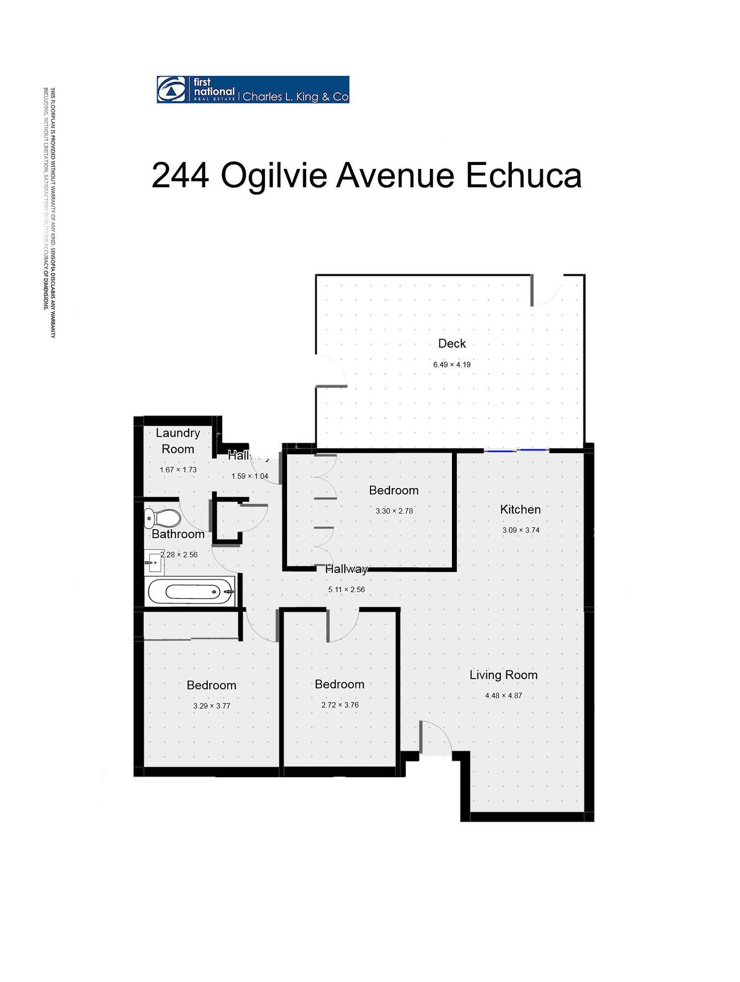 Floorplan of Homely house listing, 244 Ogilvie Avenue, Echuca VIC 3564