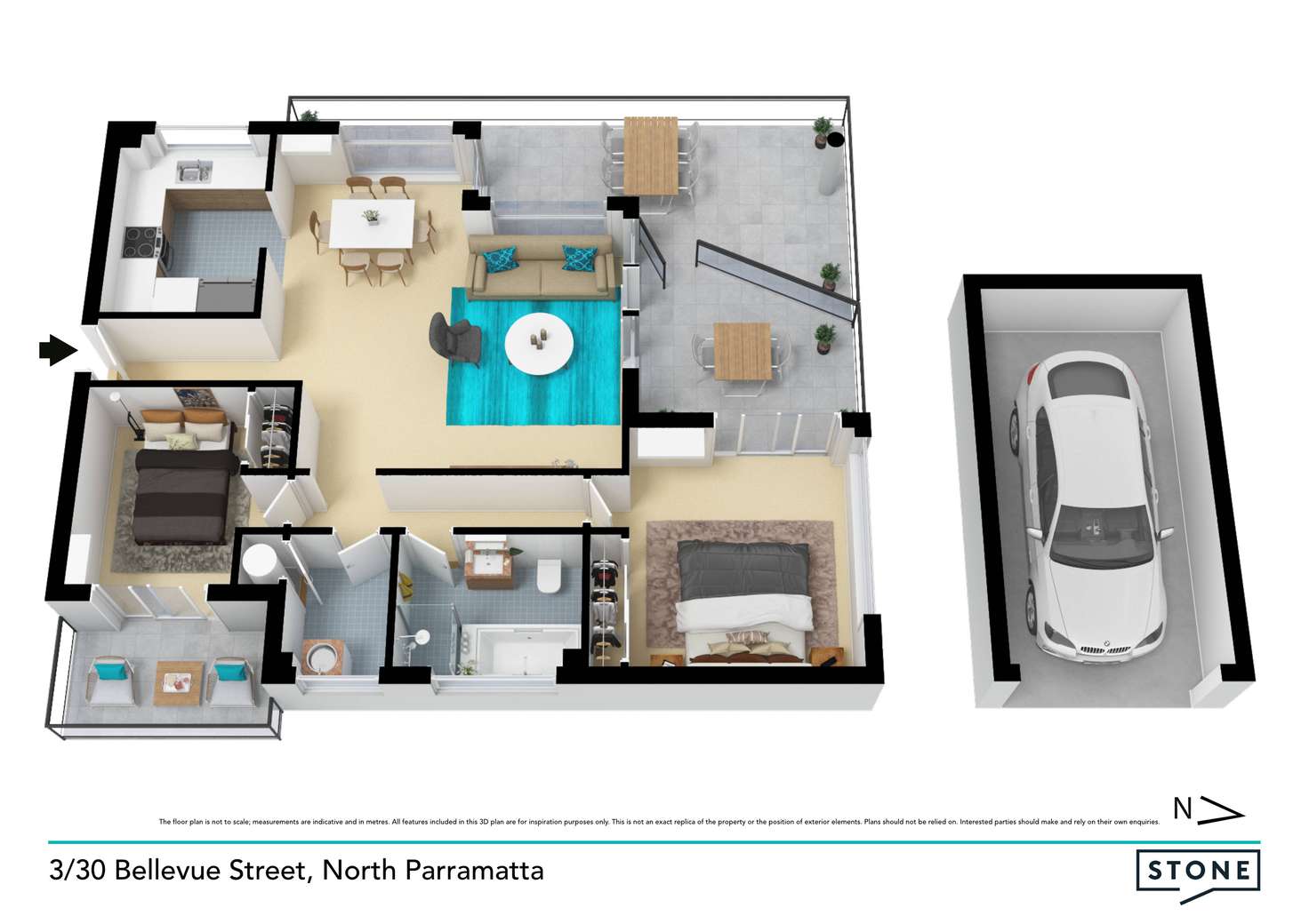 Floorplan of Homely apartment listing, 3/30 Bellevue Street, North Parramatta NSW 2151