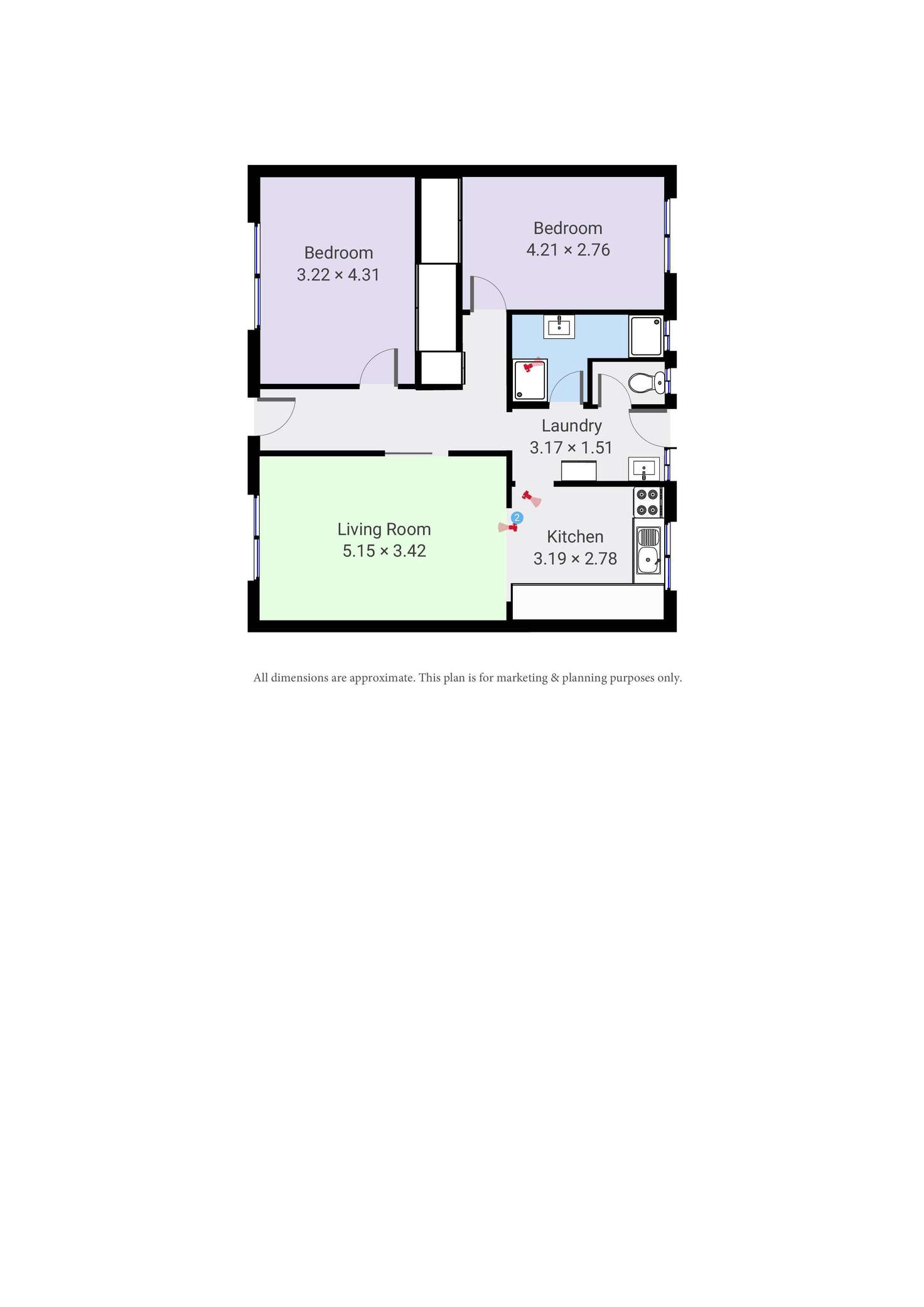 Floorplan of Homely unit listing, 2/400 Schubach Street, East Albury NSW 2640