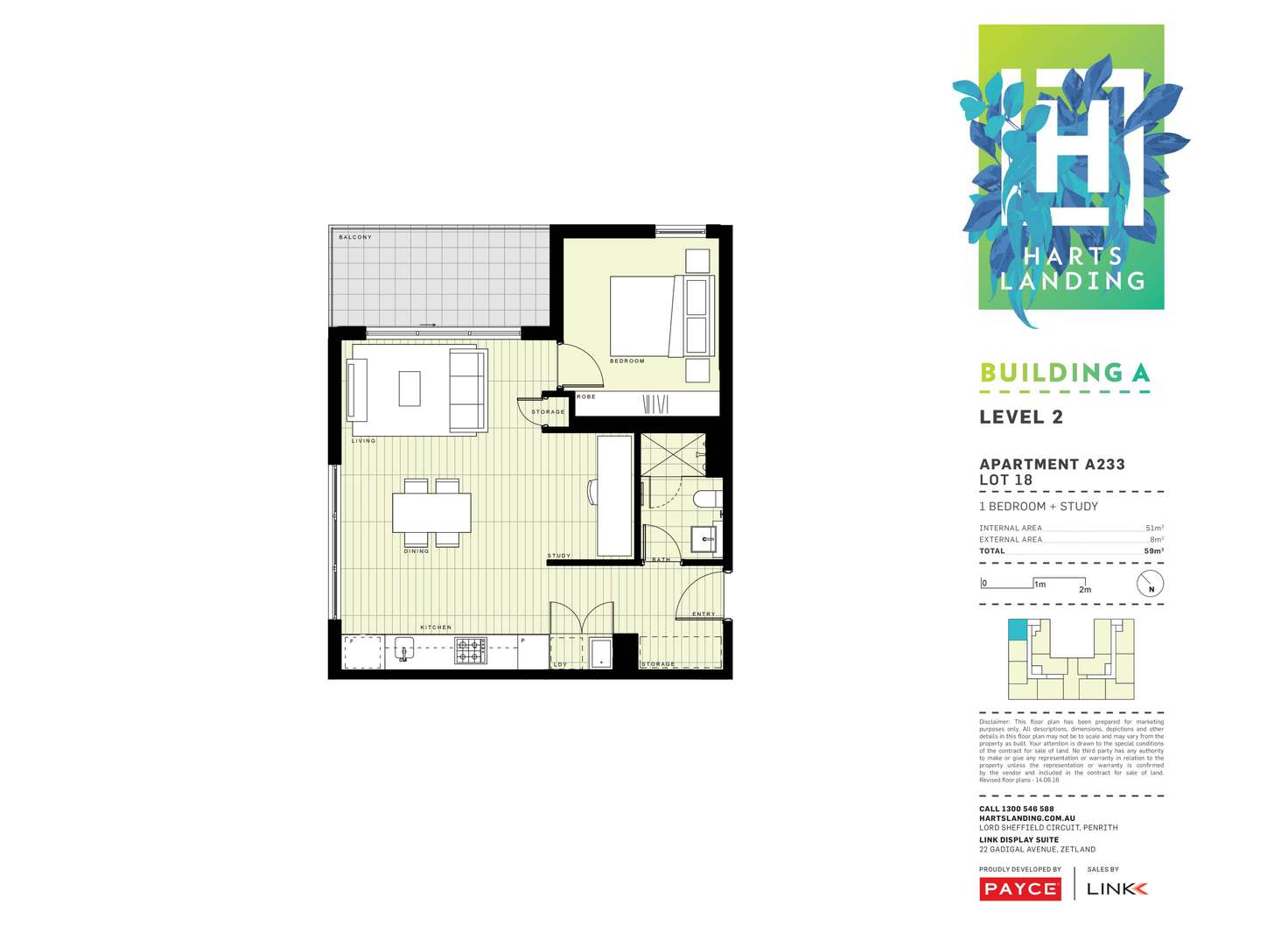 Floorplan of Homely apartment listing, 233/1-39 Lord Sheffield Circuit, Penrith NSW 2750