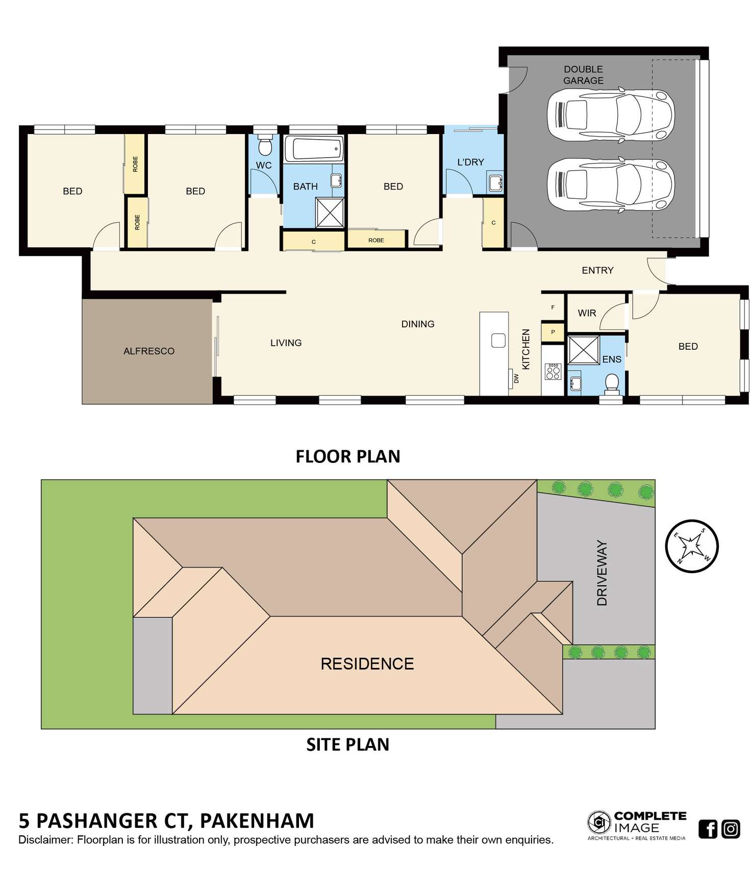 Floorplan of Homely house listing, 5 Pashanger Court, Pakenham VIC 3810