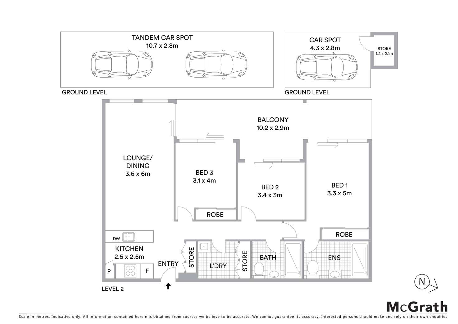 Floorplan of Homely apartment listing, 204/180-192 Caroline Chisolm Drive, Winston Hills NSW 2153