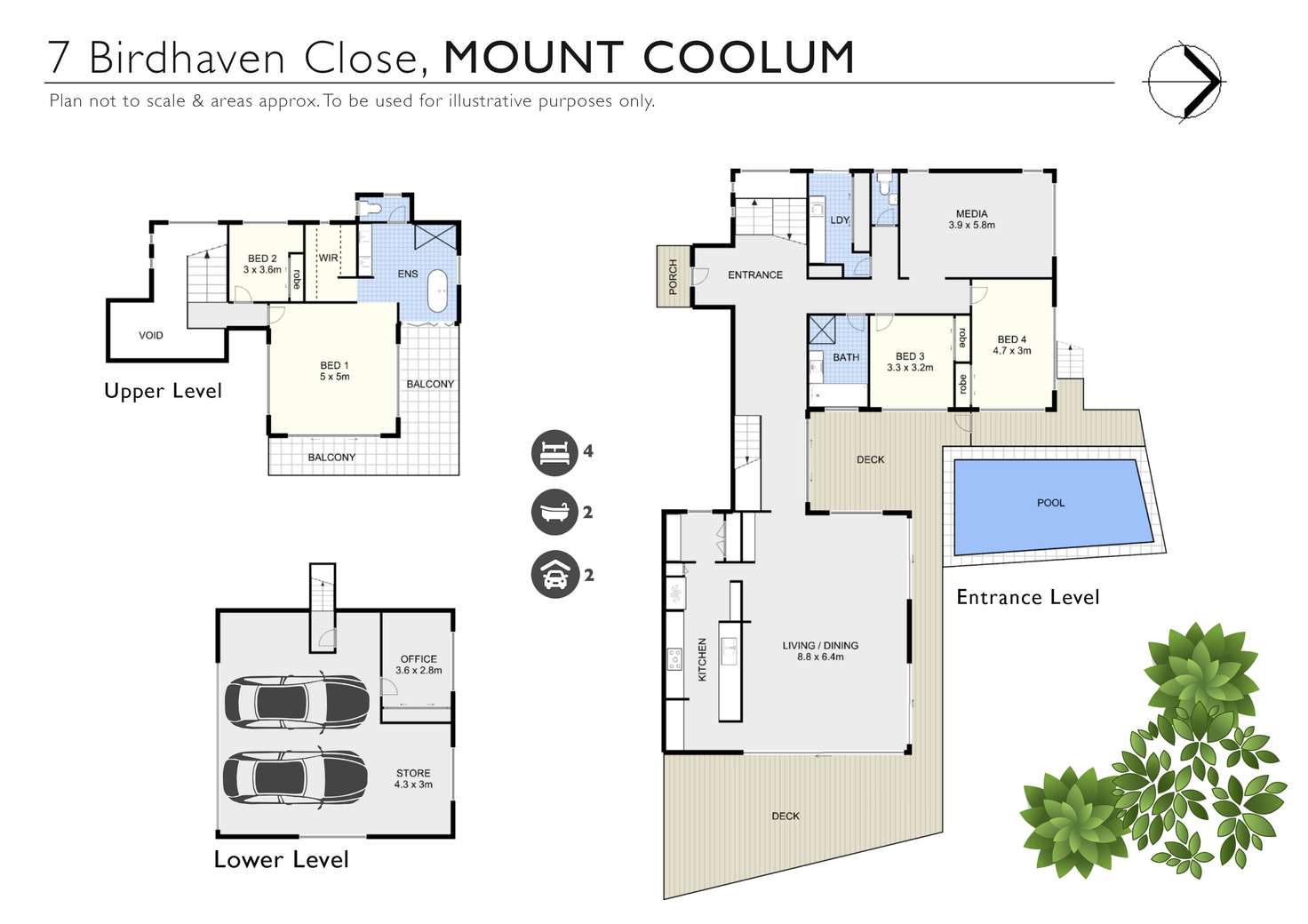 Floorplan of Homely house listing, 7 Birdhaven Close, Mount Coolum QLD 4573