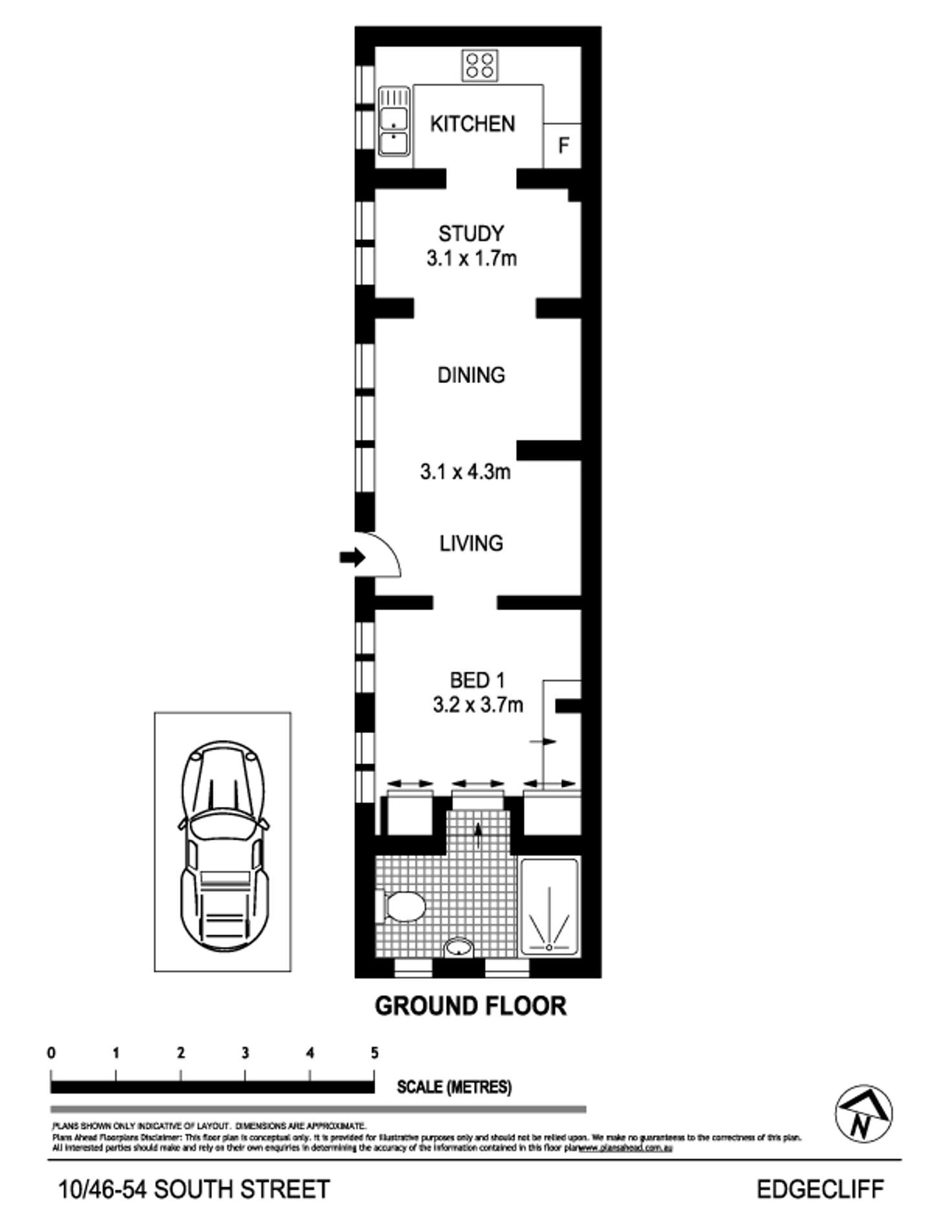 Floorplan of Homely apartment listing, 10/46 South Street, Edgecliff NSW 2027