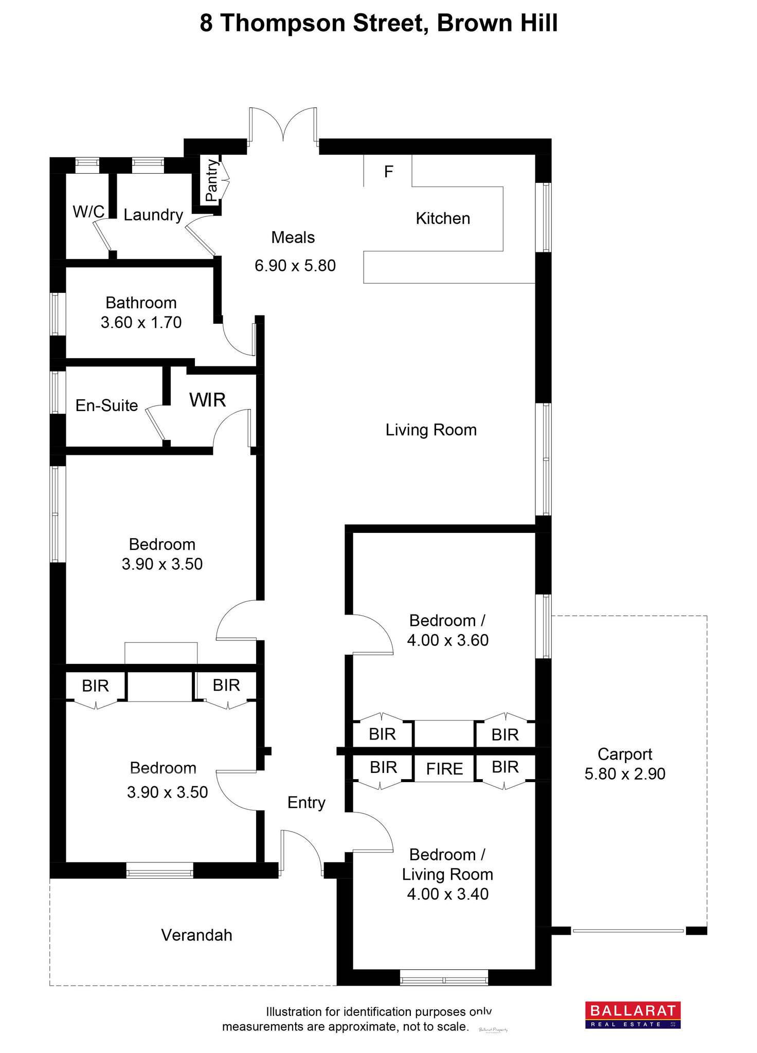 Floorplan of Homely house listing, 8 Thompson Street, Brown Hill VIC 3350