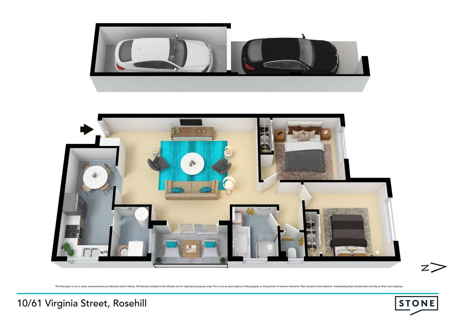 Floorplan of Homely apartment listing, 10/61-63 Virginia Street, Rosehill NSW 2142