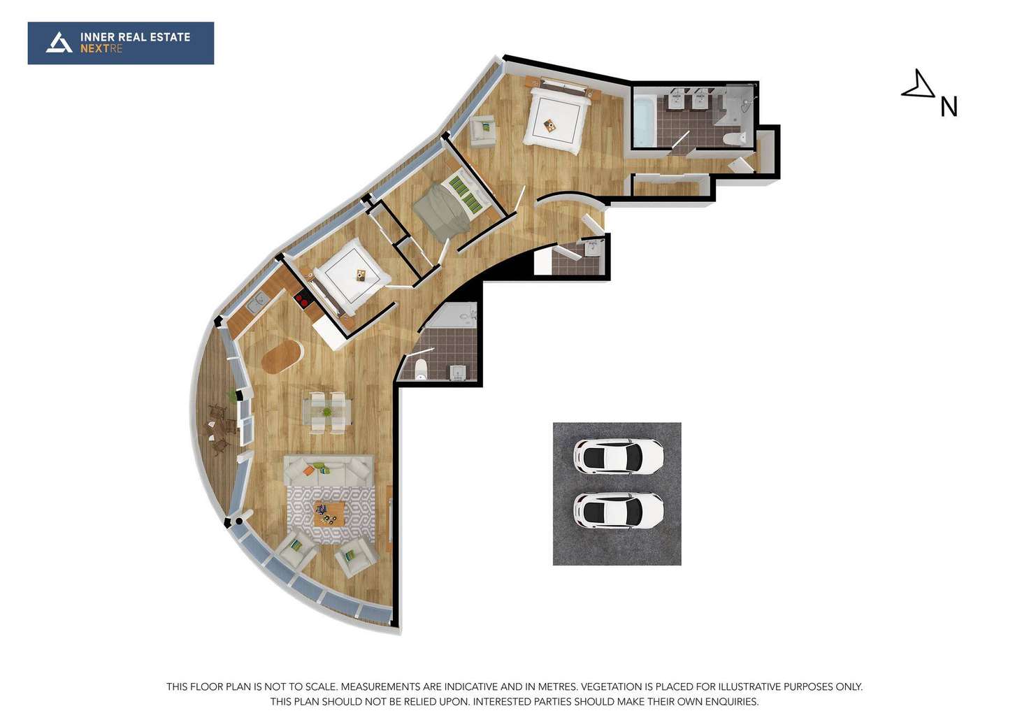 Floorplan of Homely apartment listing, 1302/576-578 St Kilda Road, Melbourne VIC 3004