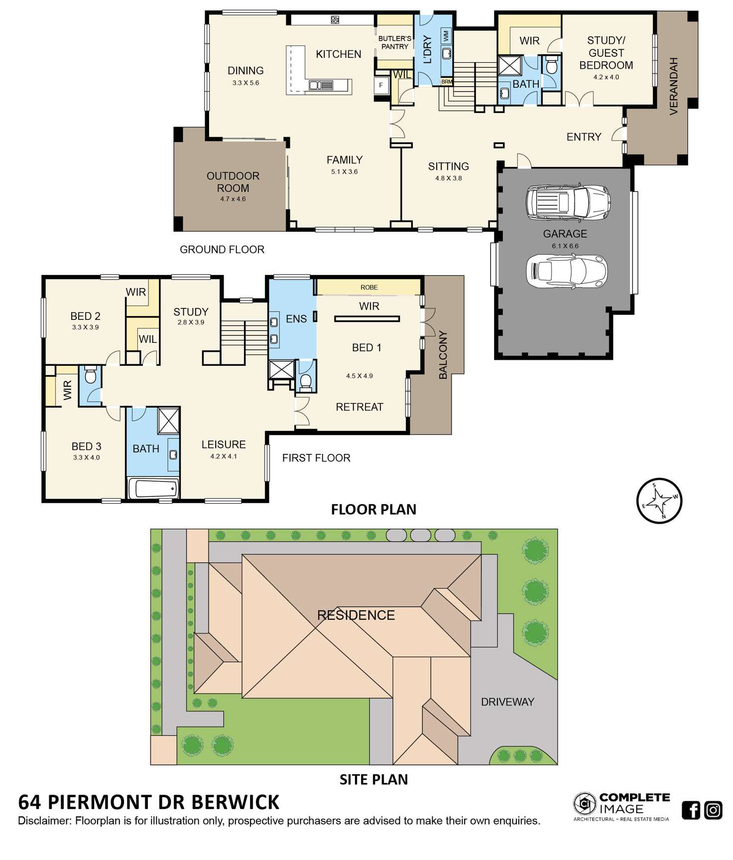 Floorplan of Homely house listing, 64 Piermont Drive, Berwick VIC 3806