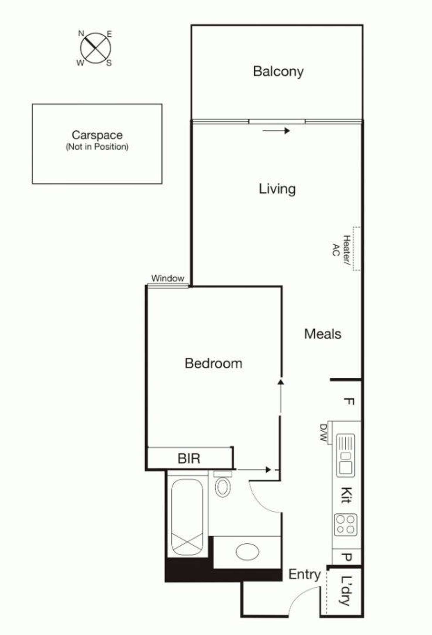 Floorplan of Homely apartment listing, 411/99 Nott Street, Port Melbourne VIC 3207