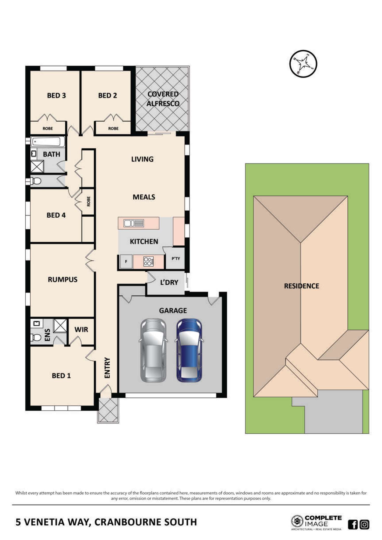 Floorplan of Homely house listing, 5 Venetia Way, Cranbourne South VIC 3977