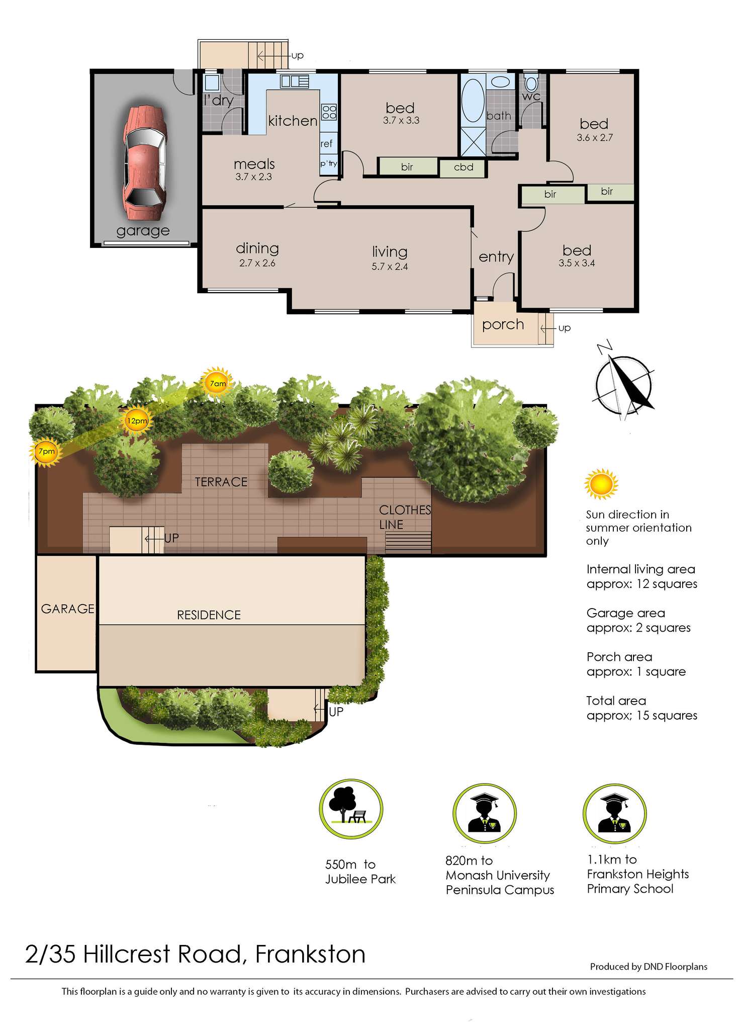 Floorplan of Homely unit listing, 2/35 Hillcrest Road, Frankston VIC 3199