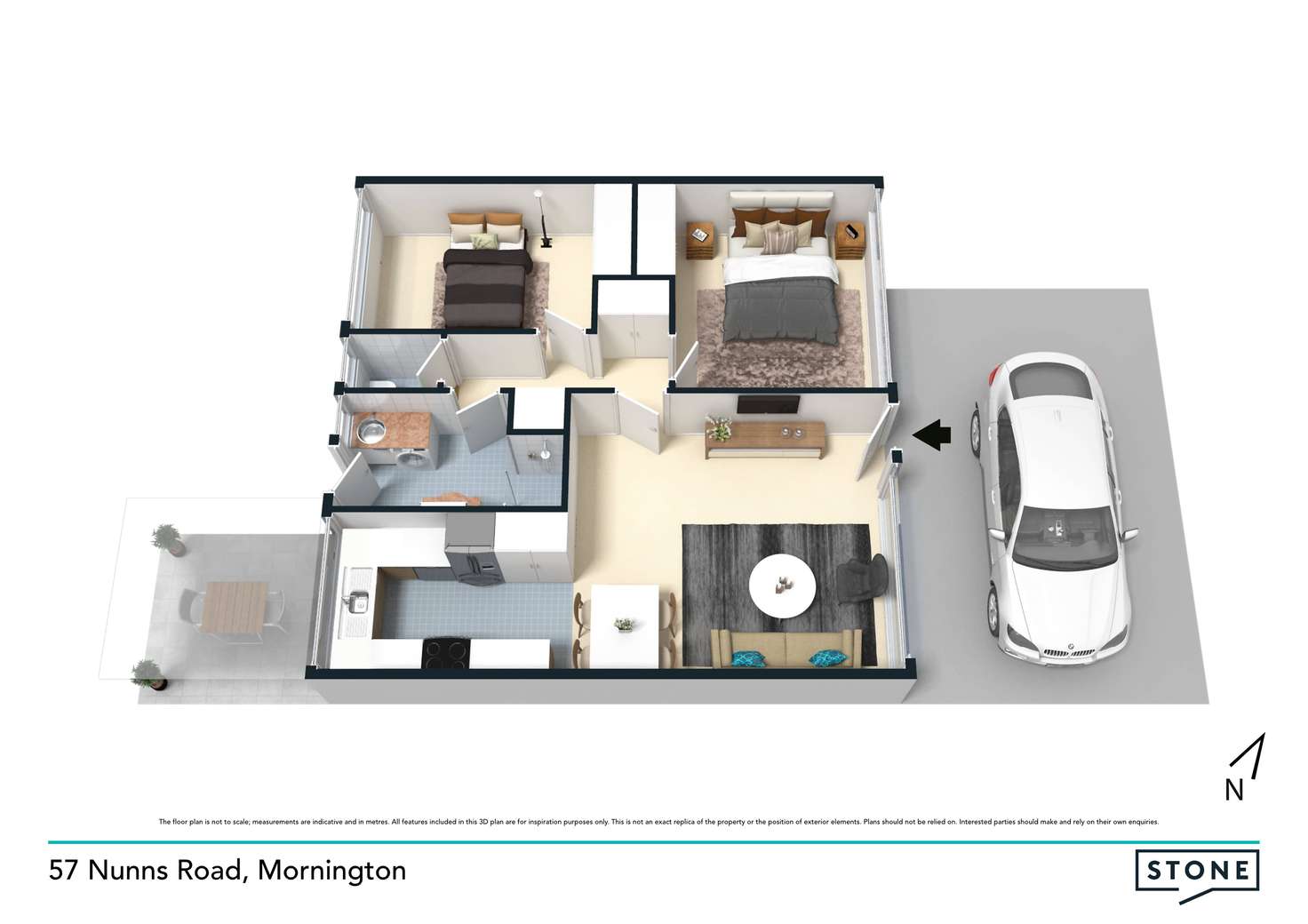 Floorplan of Homely unit listing, 2/57 Nunns Road, Mornington VIC 3931