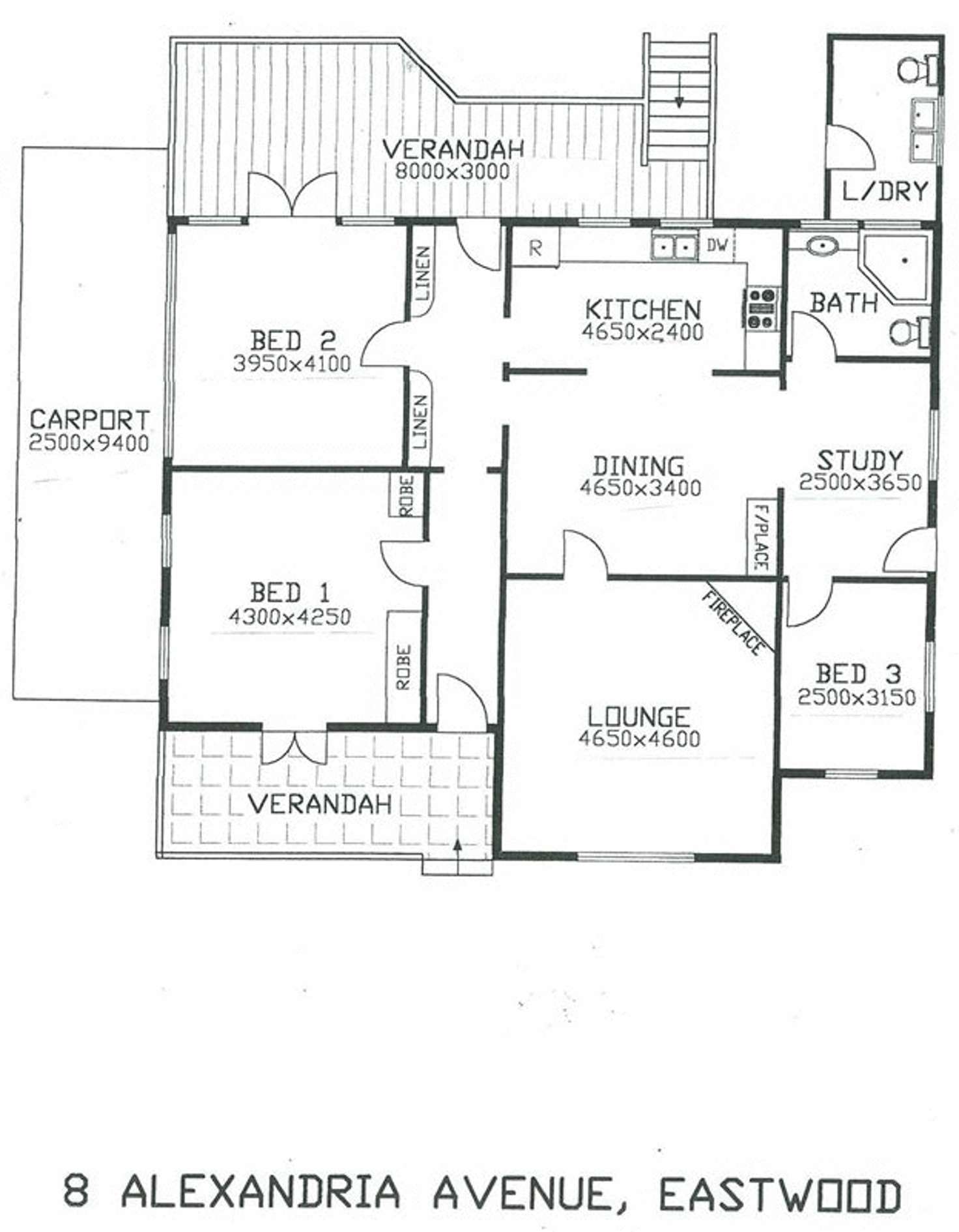 Floorplan of Homely house listing, 8 Alexandria Avenue, Eastwood NSW 2122