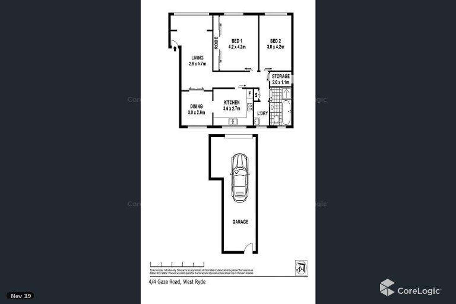 Floorplan of Homely unit listing, 4/4 Gaza Road, West Ryde NSW 2114