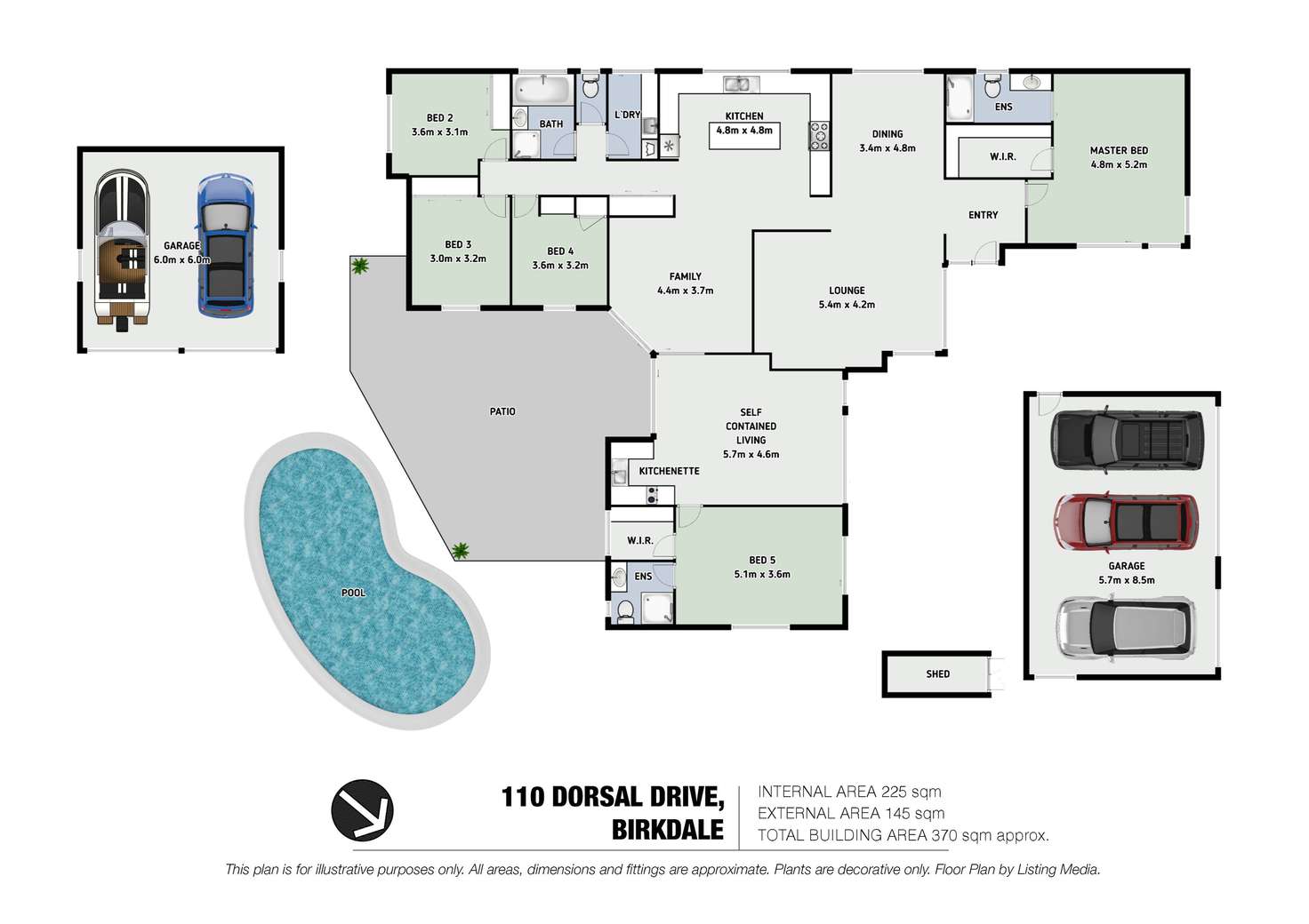 Floorplan of Homely house listing, 110 Dorsal Drive, Birkdale QLD 4159