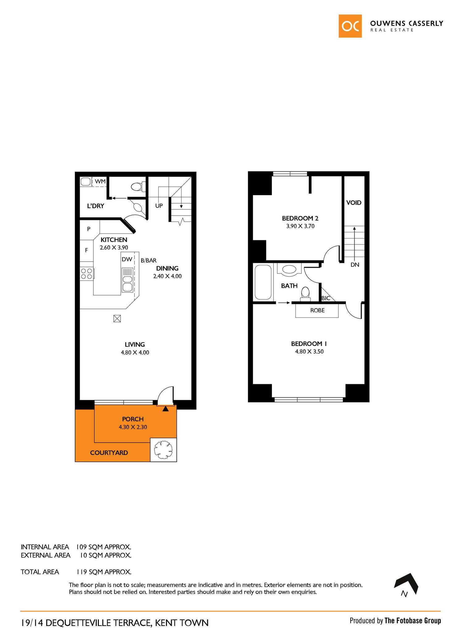 Floorplan of Homely townhouse listing, 19/14 Dequetteville Terrace, Kent Town SA 5067