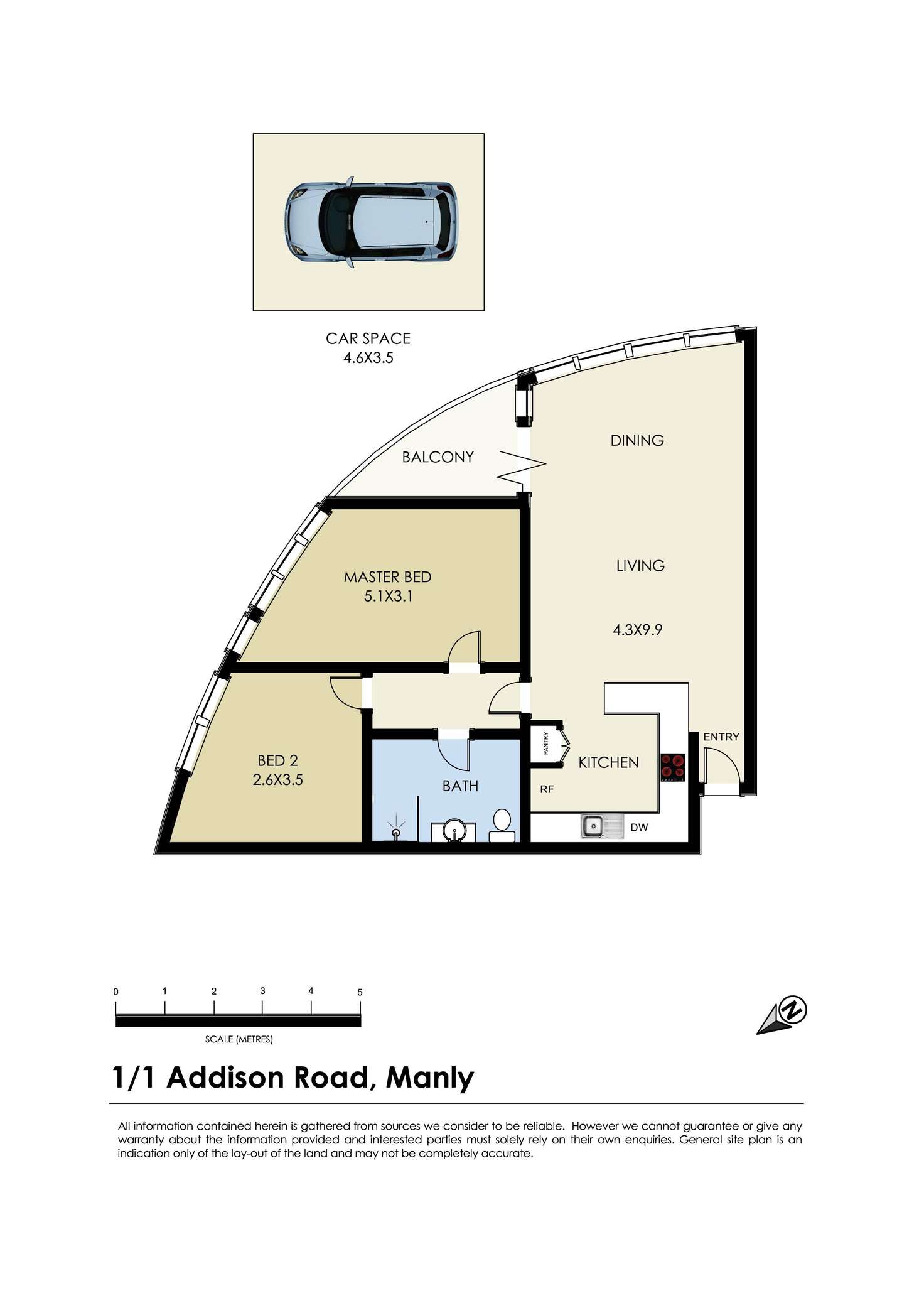 Floorplan of Homely apartment listing, 1/1 Addison Road, Manly NSW 2095