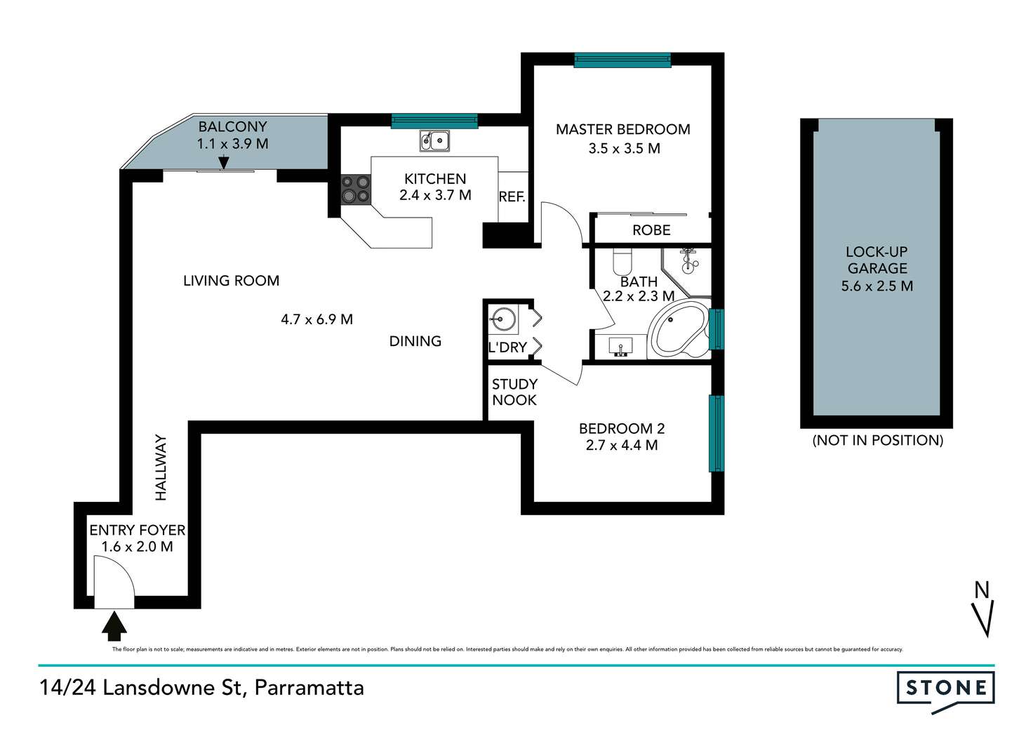 Floorplan of Homely apartment listing, 14/24-26 Lansdowne Street, Parramatta NSW 2150